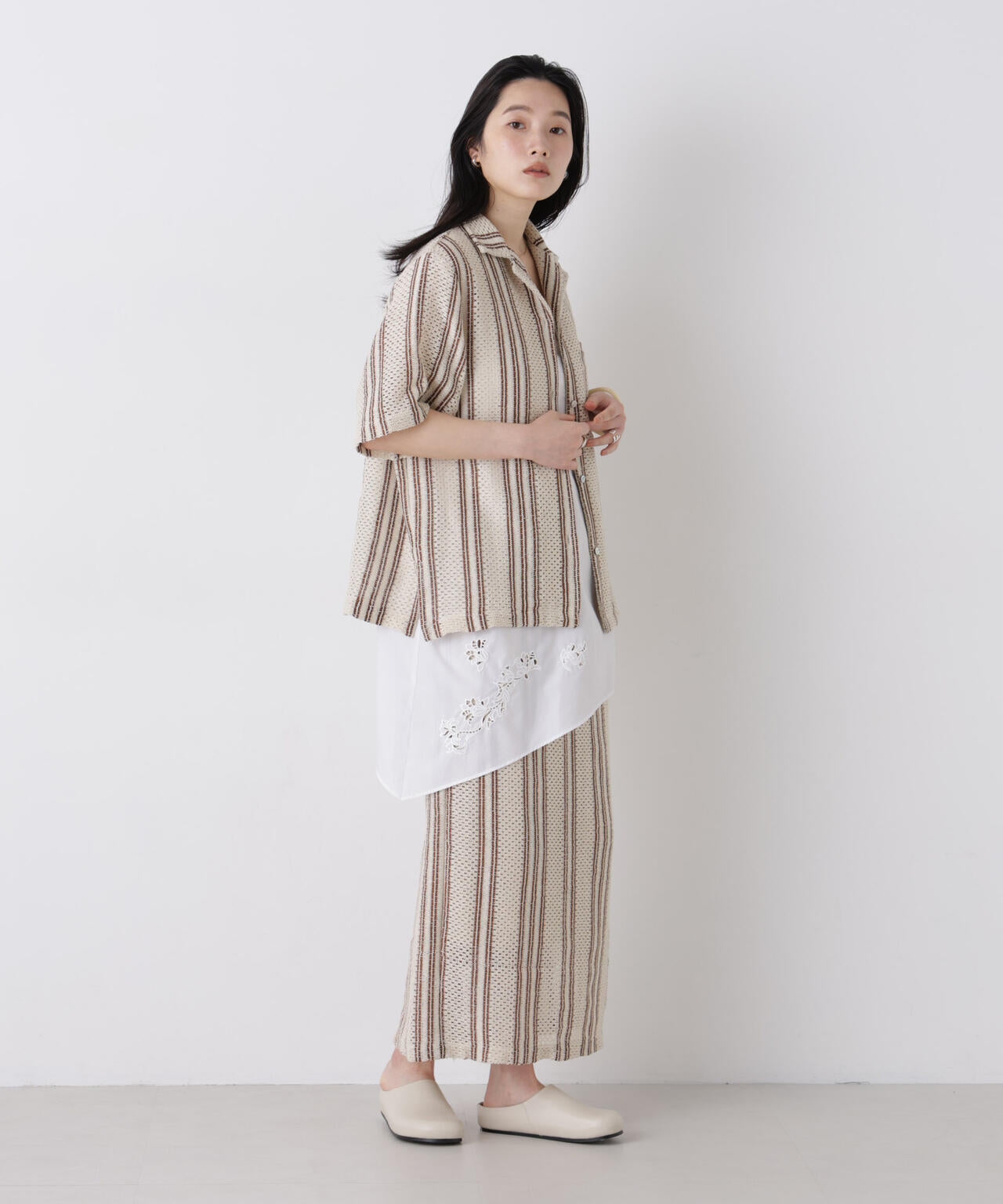 made in india ジャカードストライプシャツ(セットアップ可) 6696221301
