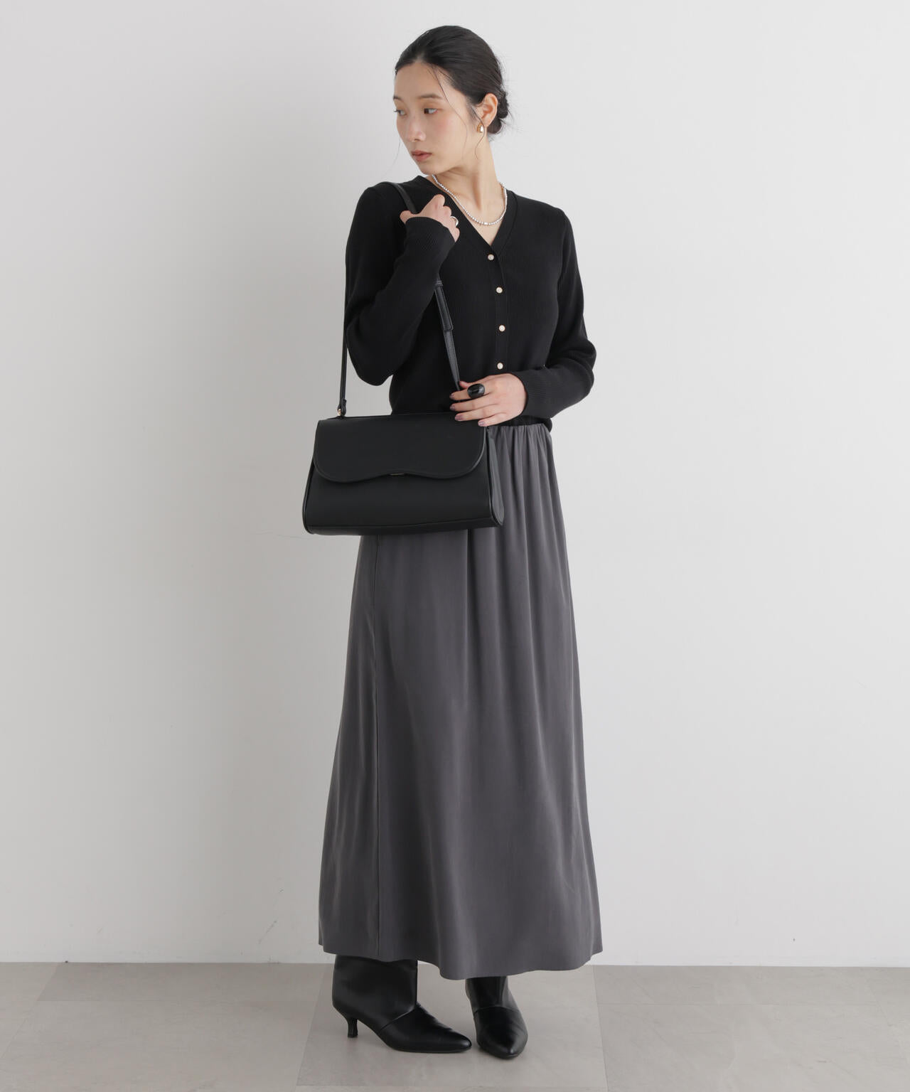 CICA&UVカット加工Vネックリブカーディガン 6696222318