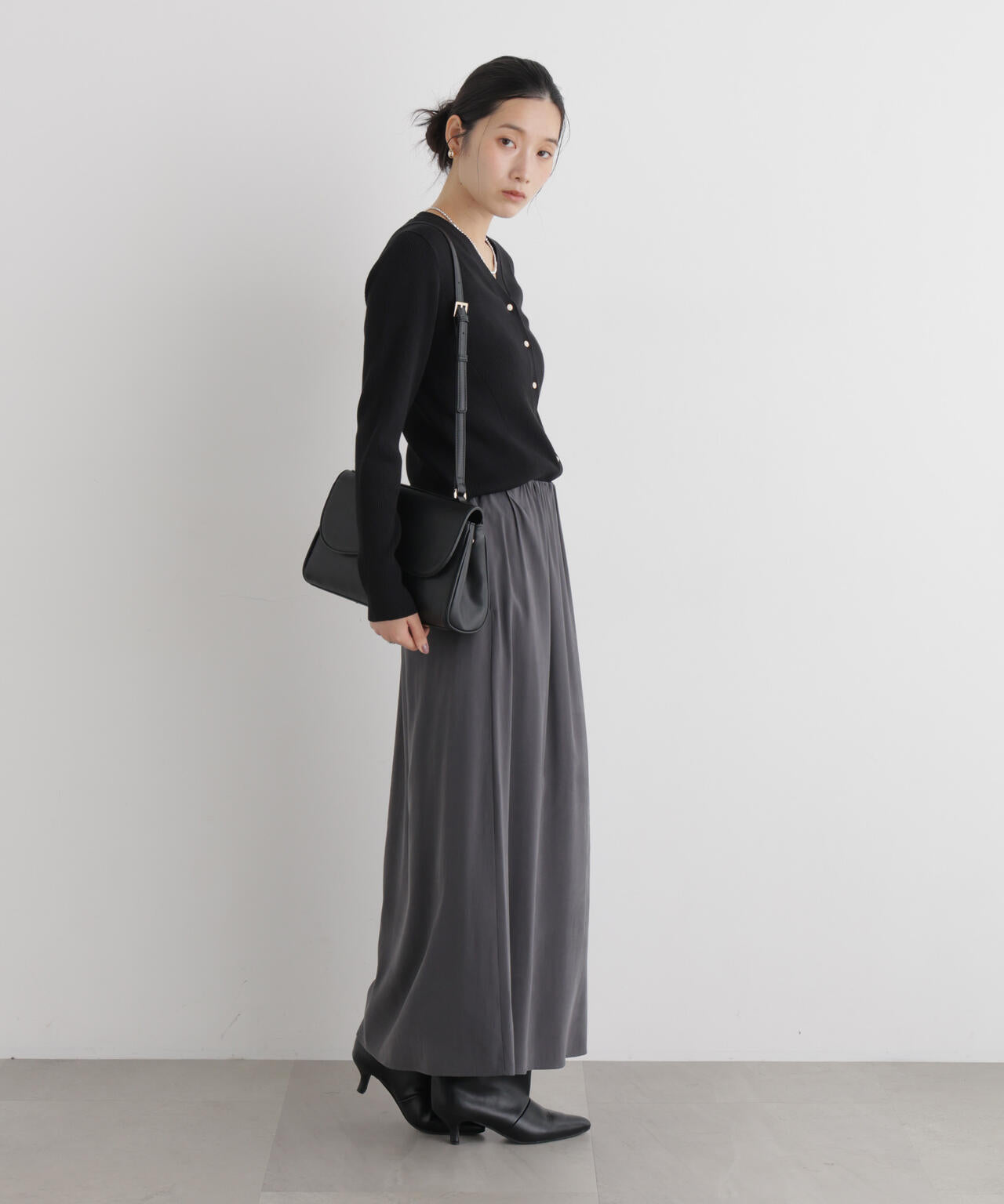 CICA&UVカット加工Vネックリブカーディガン 6696222318