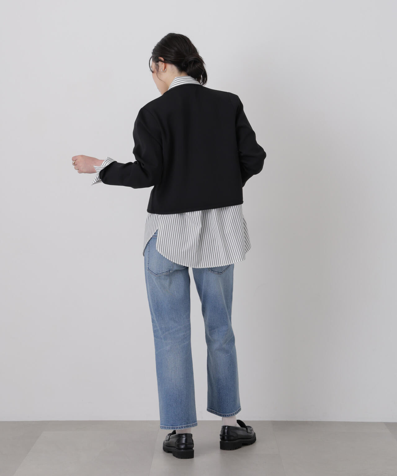 ゴールドボタンニットジャケット(セットアップ可) 6696222321