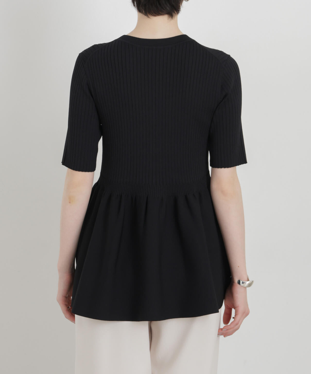 SUMMER VEIL KNIT ペプラムニットカーディガン 6696222323