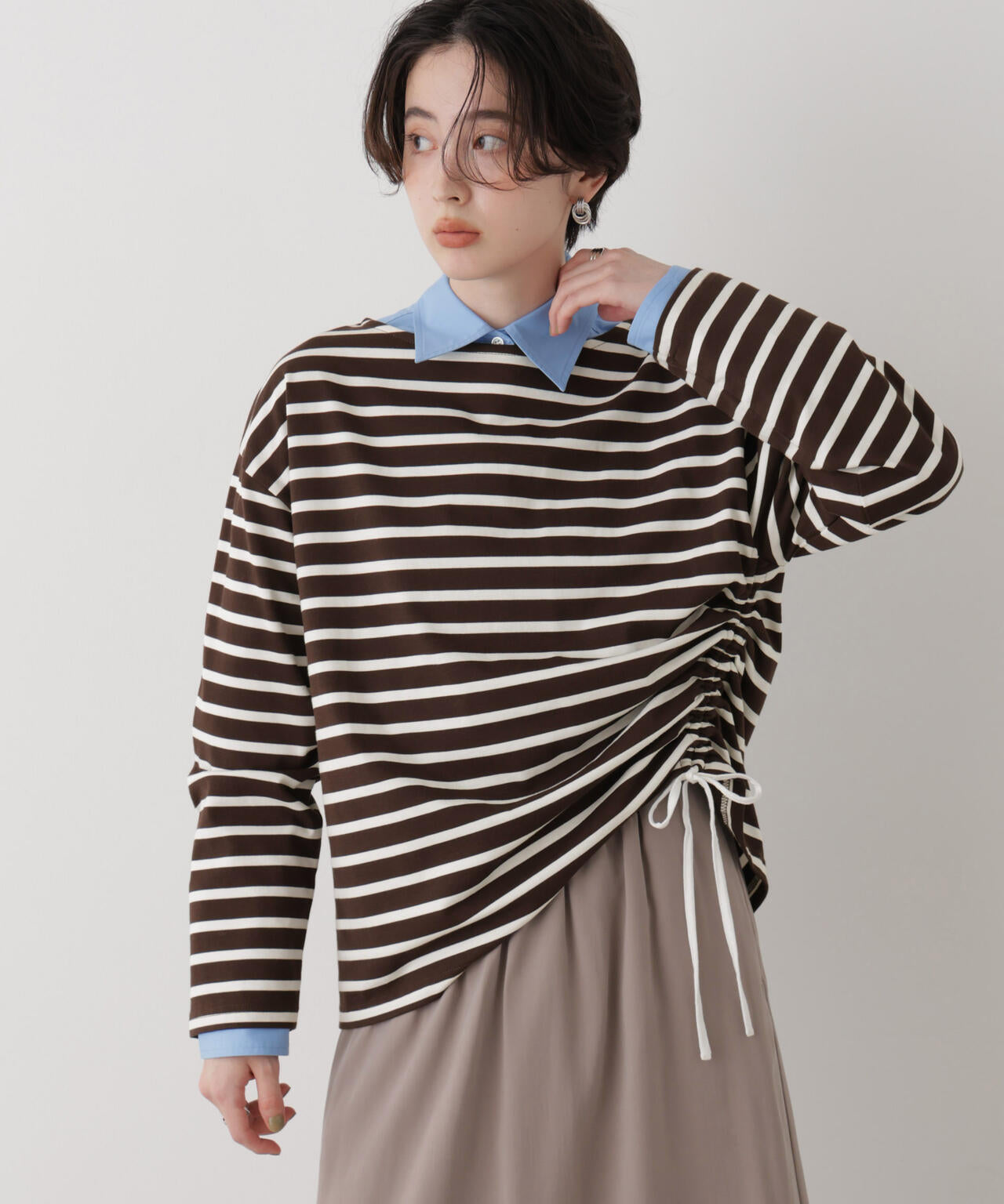ボーダー2wayカットトップス 6696223303