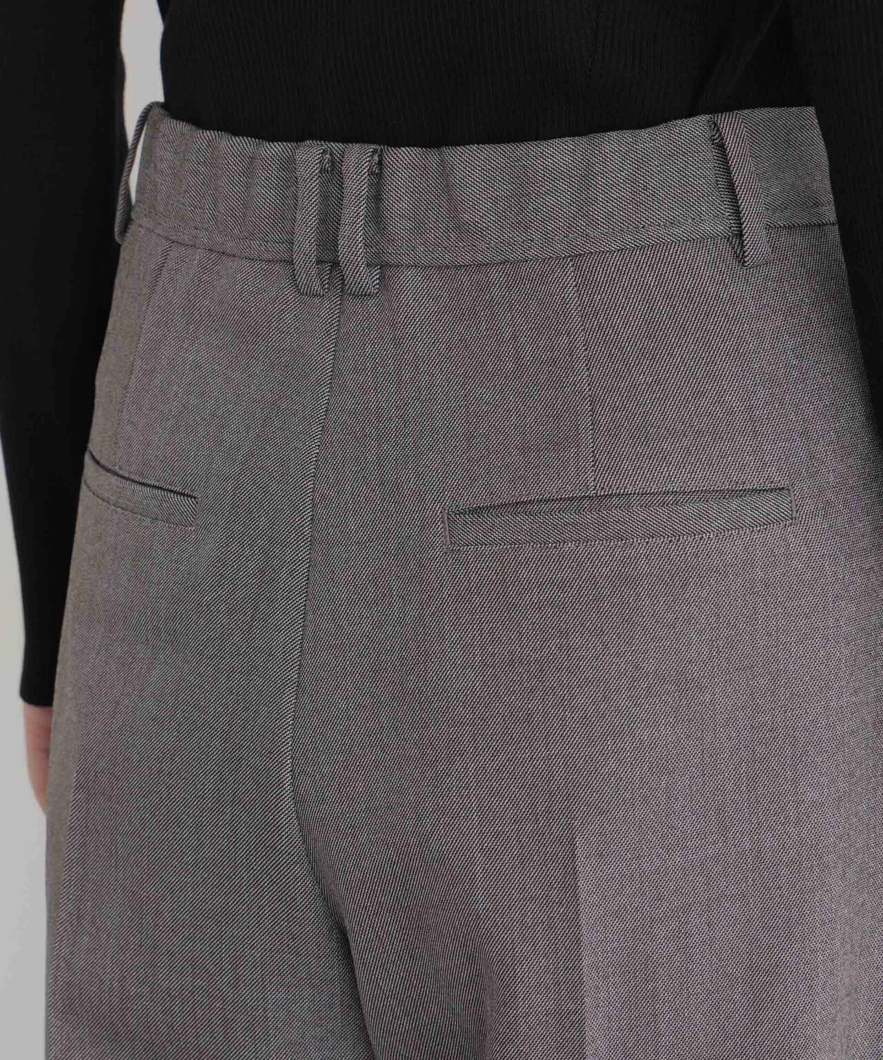 シャンブレーシャークスキンタックセミワイドパンツ(セットアップ可) 6696227302