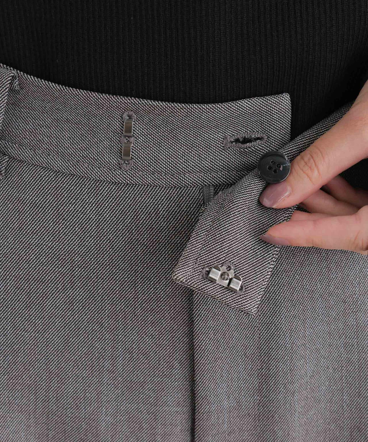 シャンブレーシャークスキンタックセミワイドパンツ(セットアップ可) 6696227302