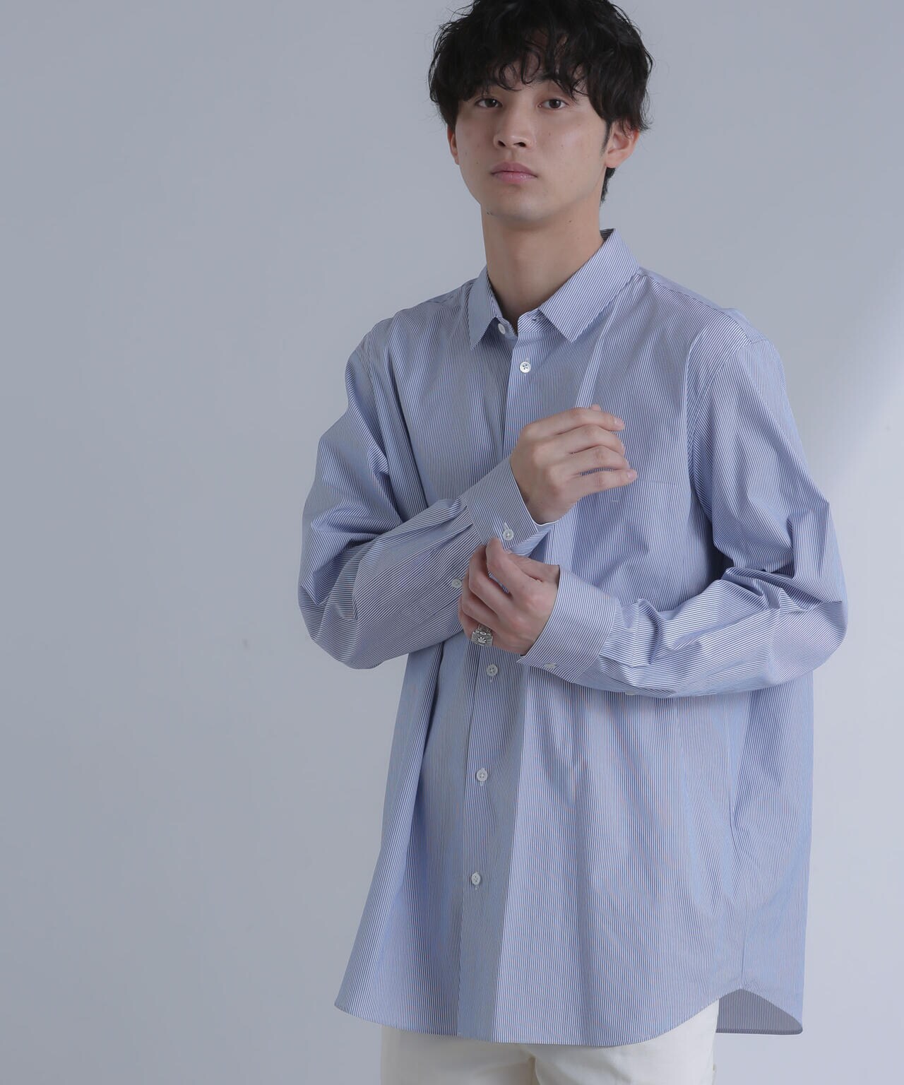 ATON/GIZA STRIPE STANDARD SHIRT 6704120091