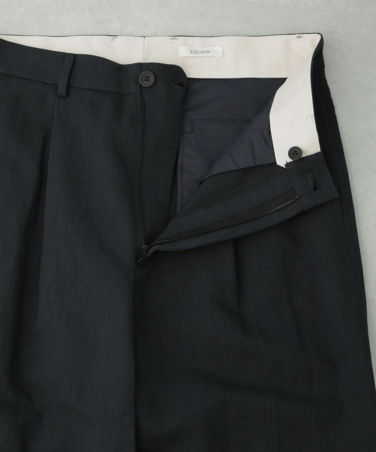 ESLOW/ONE TUCK PANTS w/STITCH 6704127074