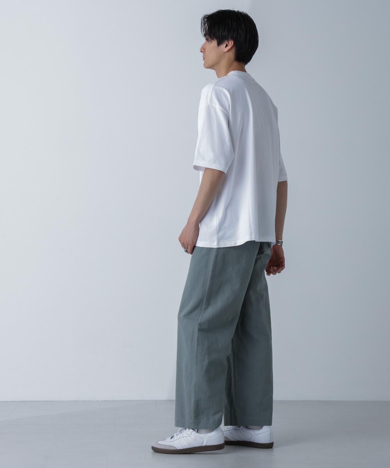 ESLOW/ONE TUCK PANTS w/STITCH 6704127074
