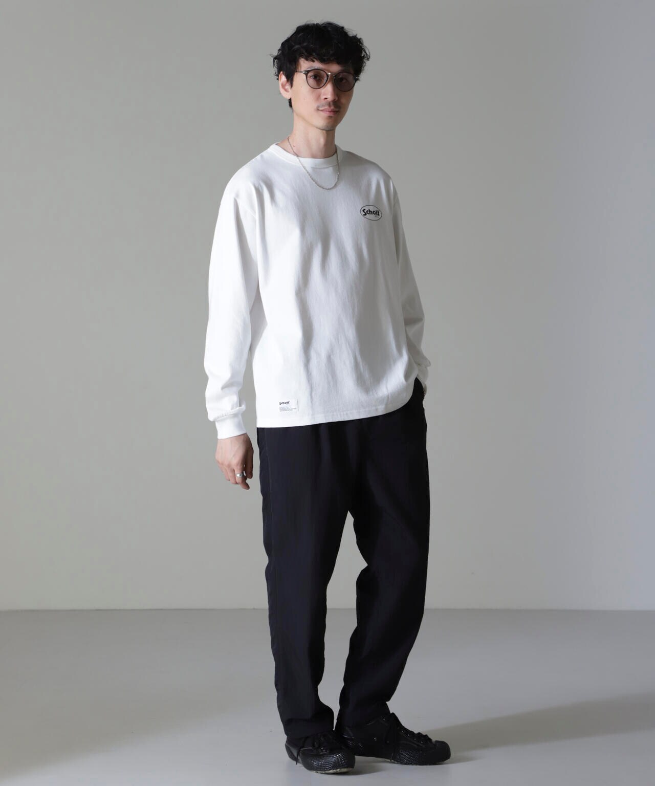 Schott/別注 "OVAL PIN-UP" L/S TEE 6704223069