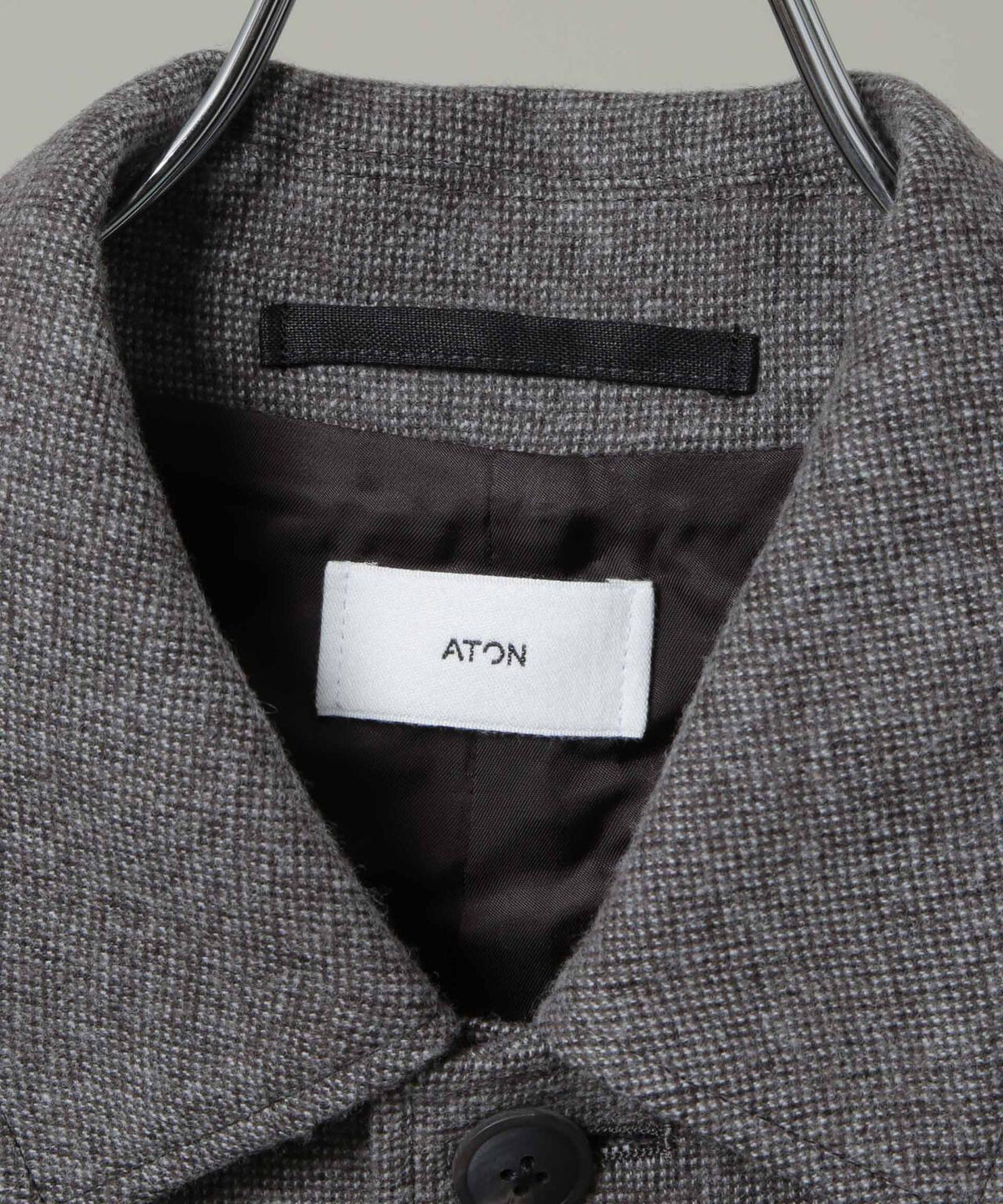 ATON/LINEN WOOL TWEED SHORT COAT 6706211004