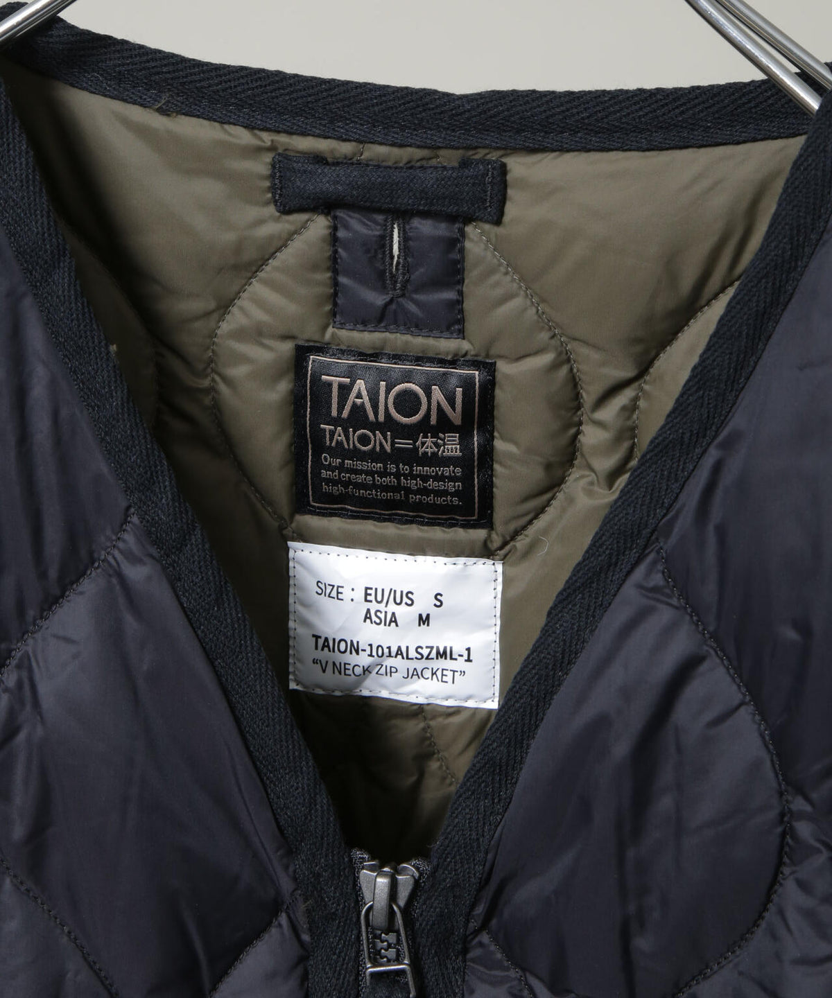 TAION/MILITARY W-ZIP V NECK DOWN JKT 6706214006