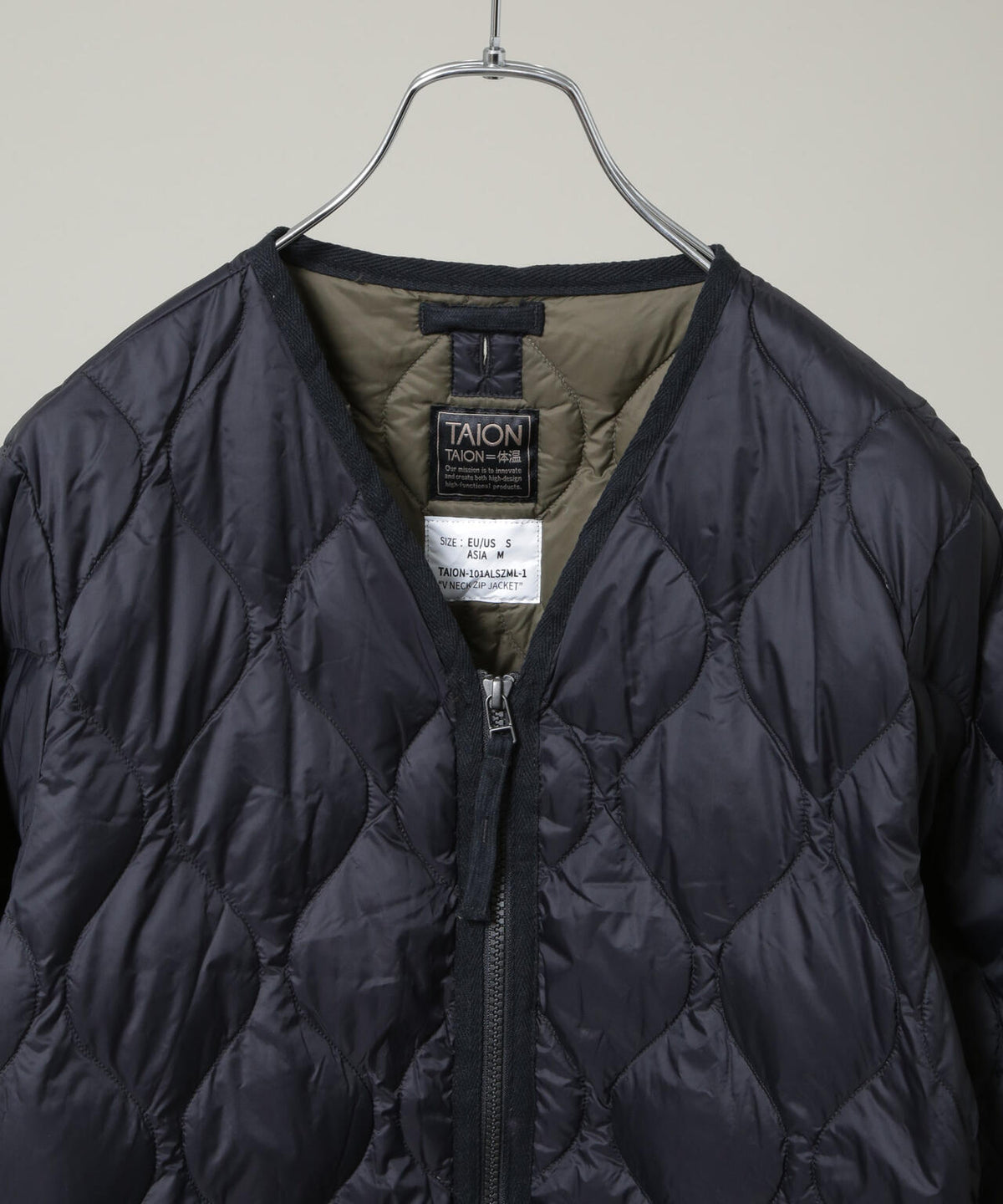 TAION/MILITARY W-ZIP V NECK DOWN JKT 6706214006