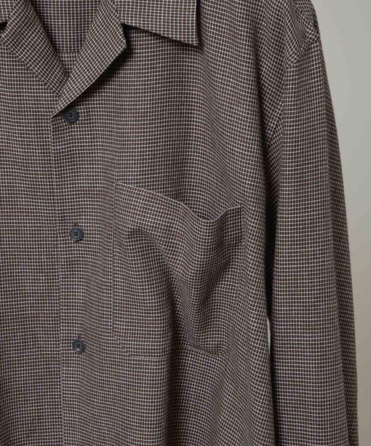 ATON/COTTON YAK OPEN COLLAR SHIRT 6706220009
