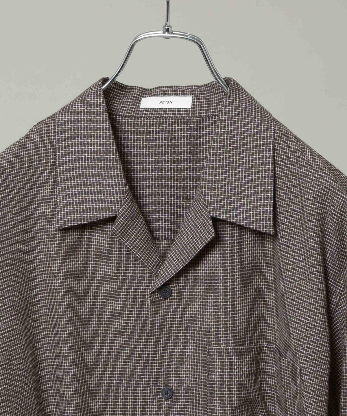 ATON/COTTON YAK OPEN COLLAR SHIRT 6706220009