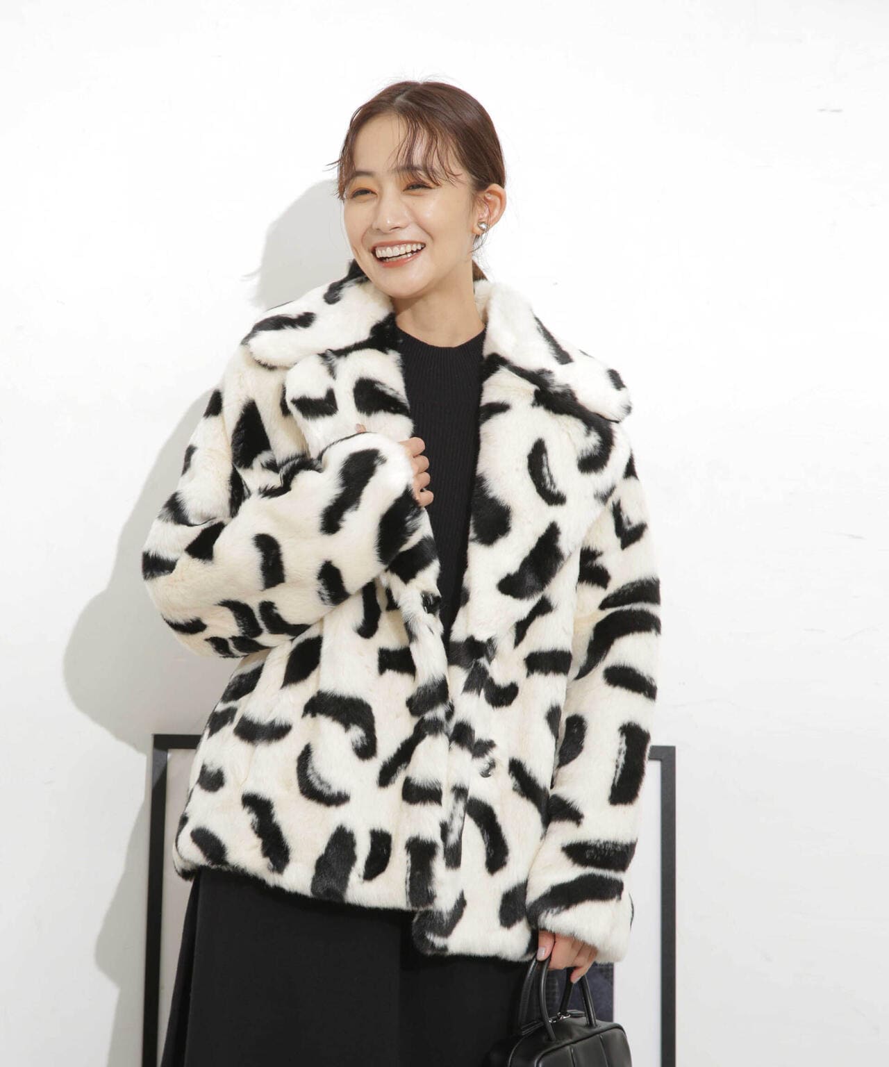 jakke/RITA COAT PAINTBRUSH PRINT 6713211037