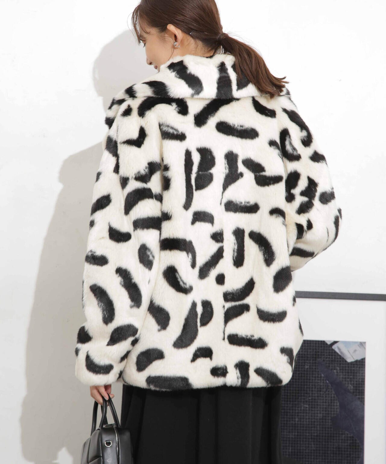 jakke/RITA COAT PAINTBRUSH PRINT 6713211037