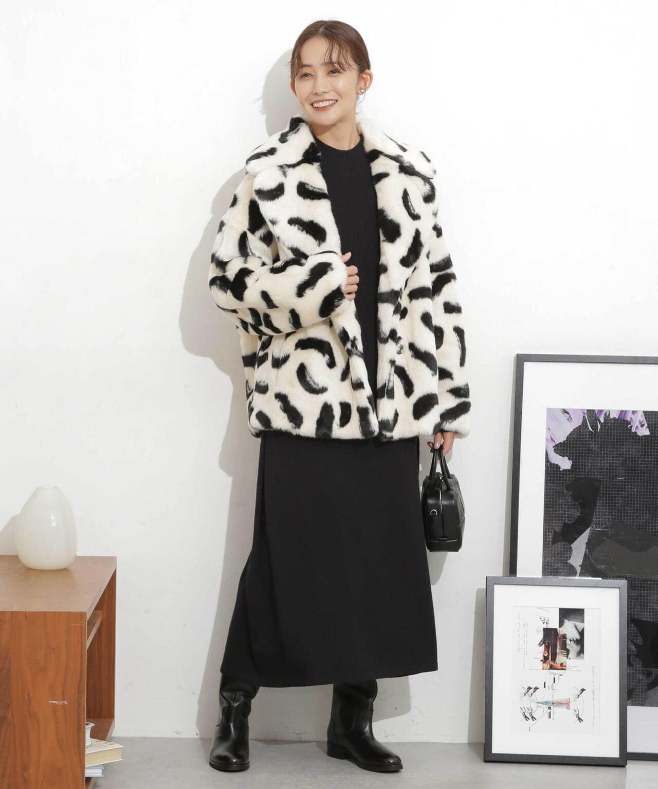 jakke/RITA COAT PAINTBRUSH PRINT 6713211037