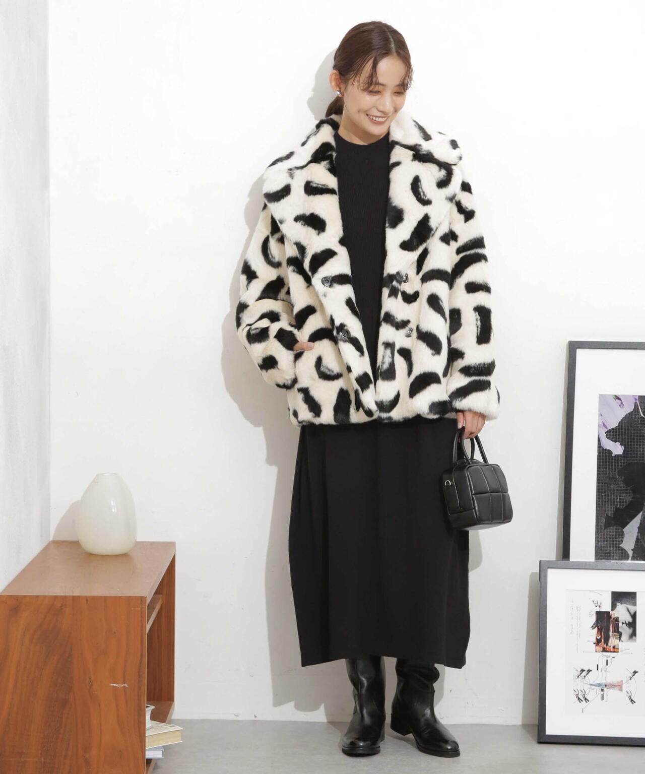 jakke/RITA COAT PAINTBRUSH PRINT 6713211037