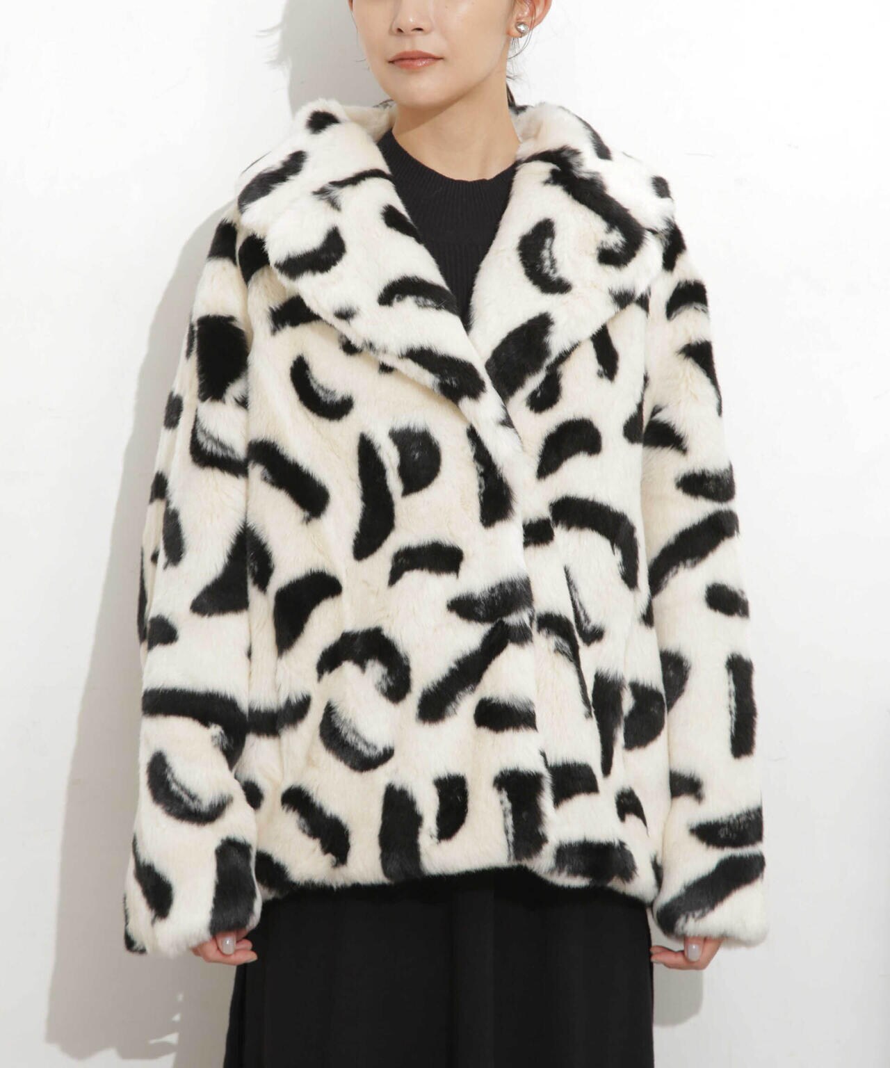 jakke/RITA COAT PAINTBRUSH PRINT 6713211037
