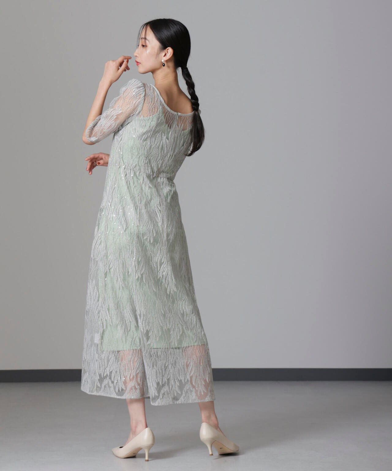 kaene/スパンコールアネモネドレス 6714219026