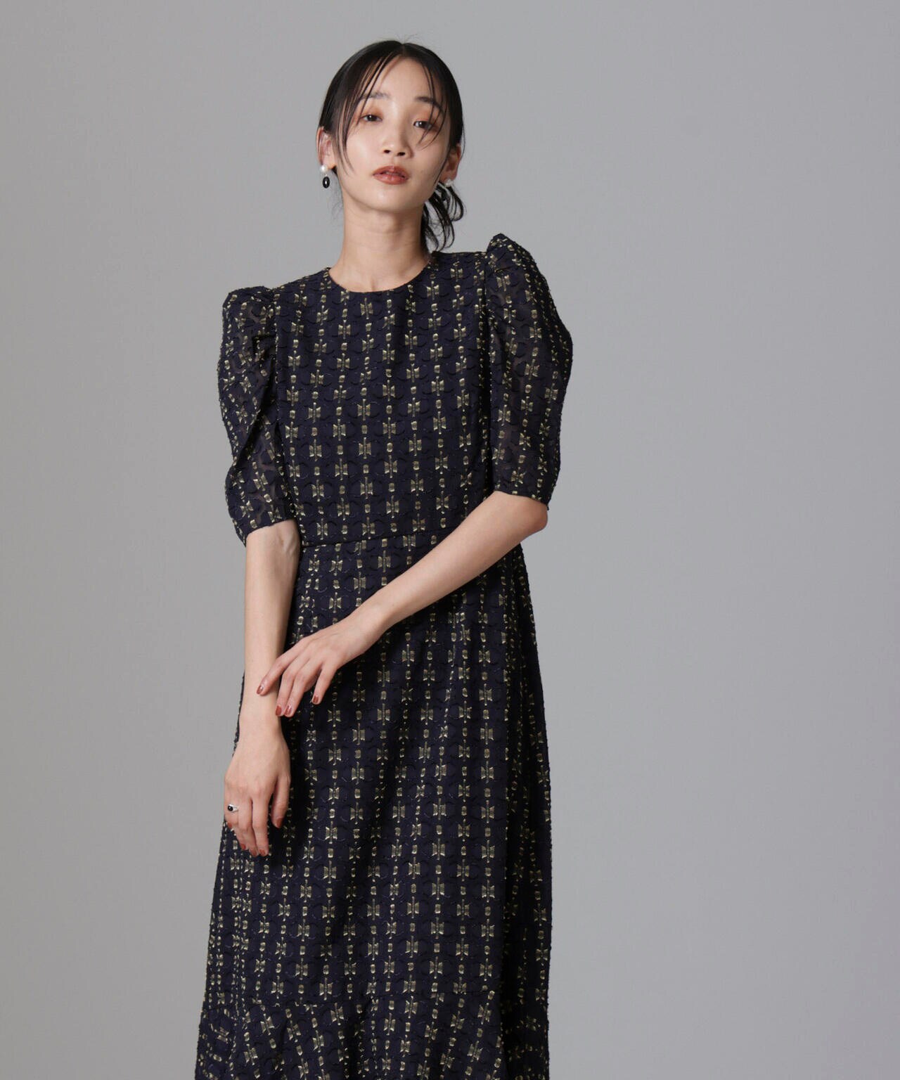 troisiemechaco/カットジャガードワンピース 6714219028