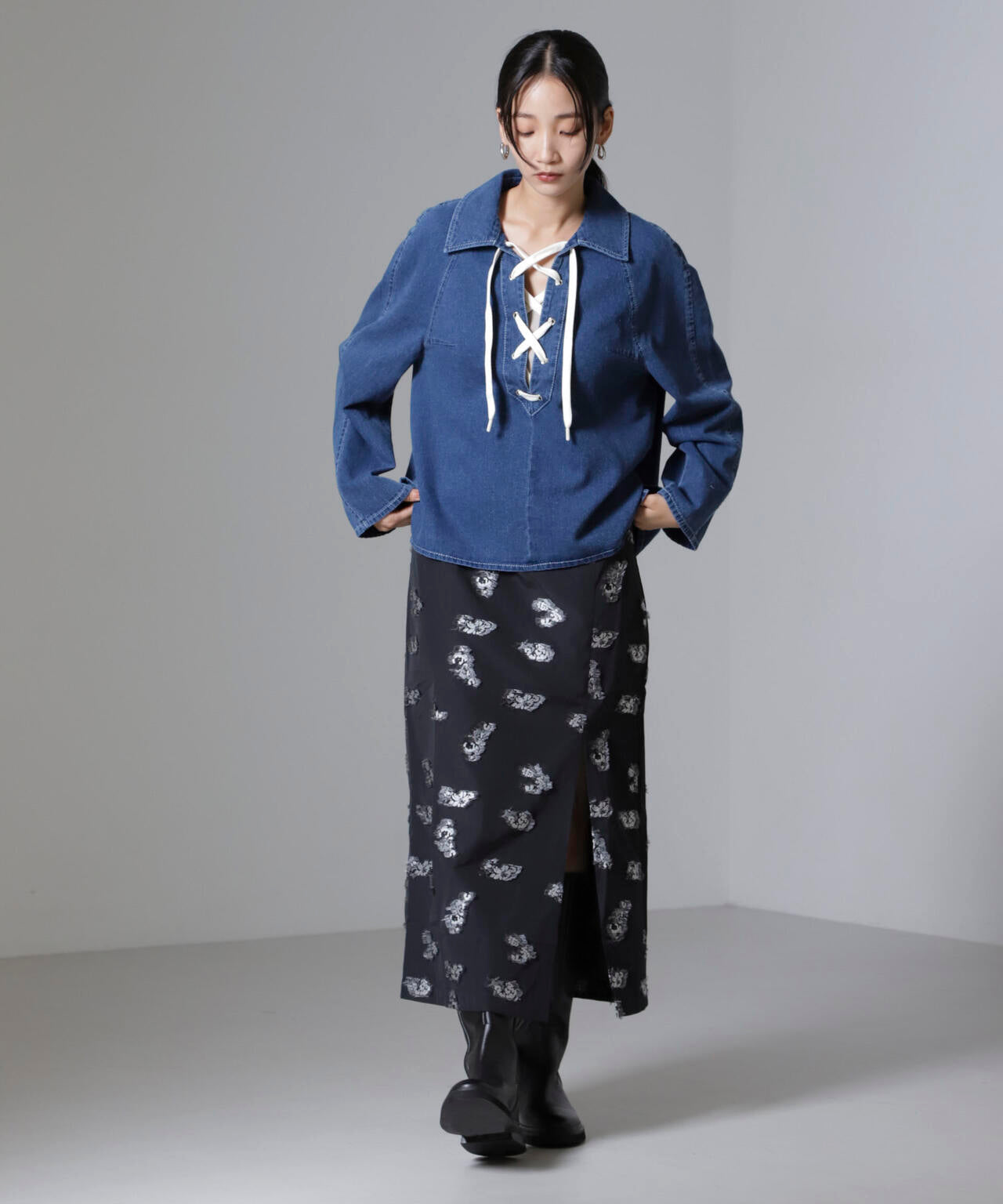 Baum und Pferdgarten/Soft Denim シャツ 6714220011