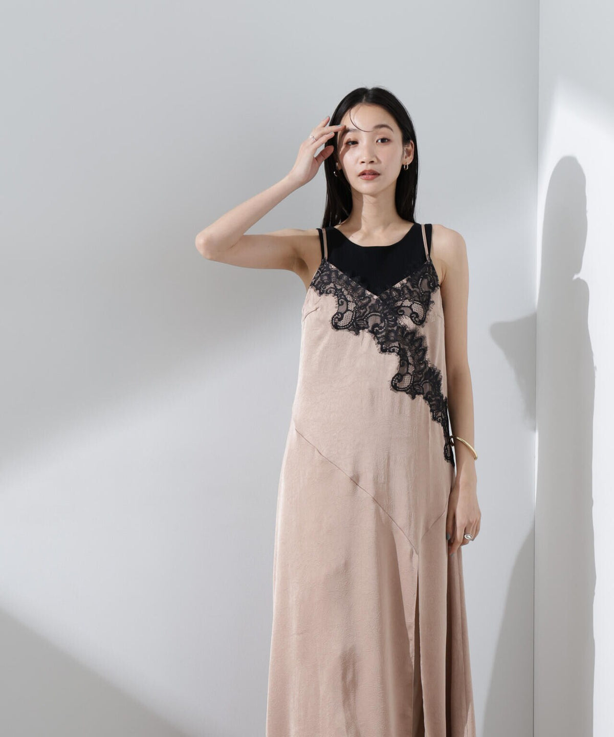 BAUM UND PFERDGARTEN/Crinkled Satin キャミソールワンピース 6715119039
