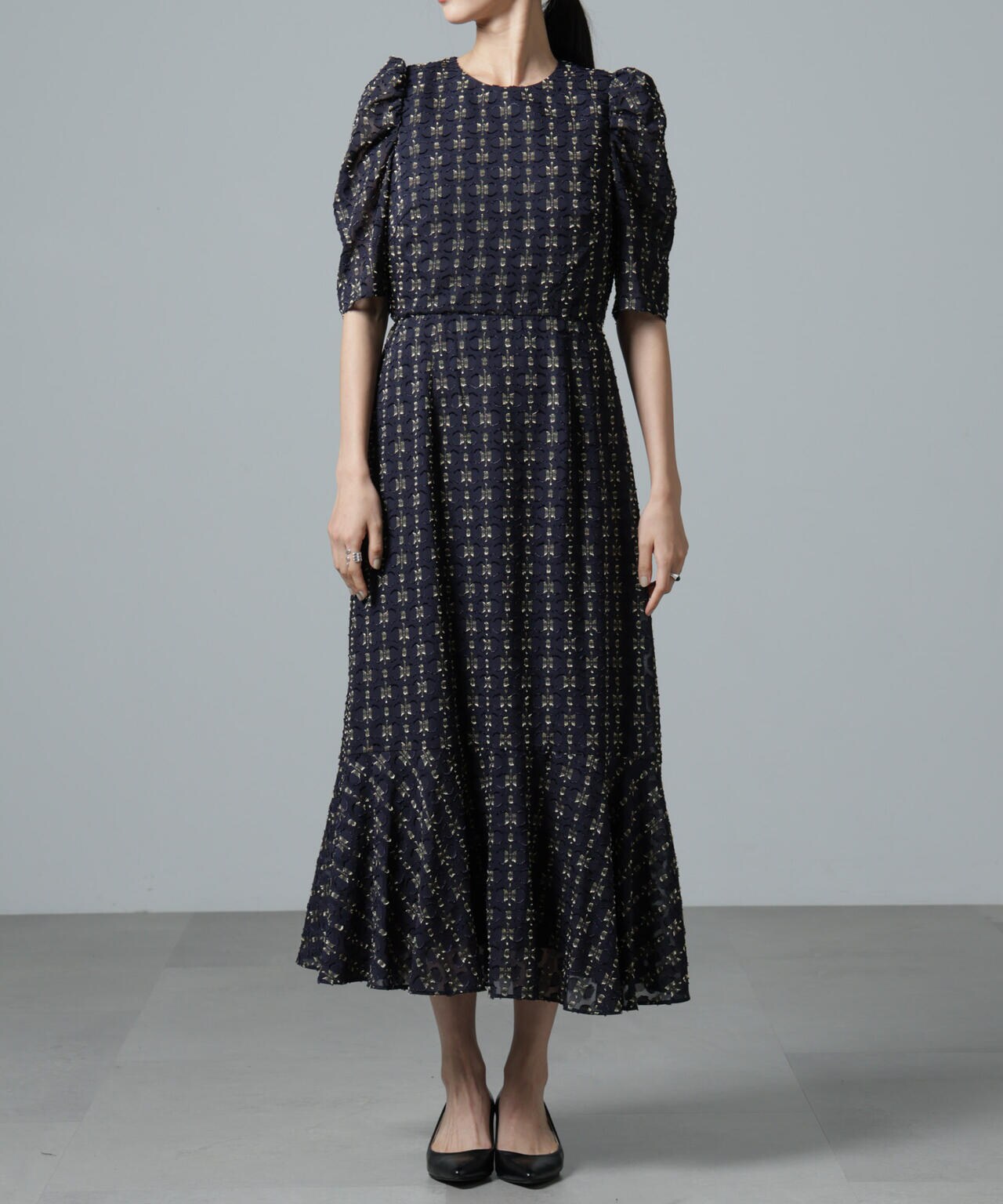 troisiemechaco/カットジャガードワンピース 6715119062