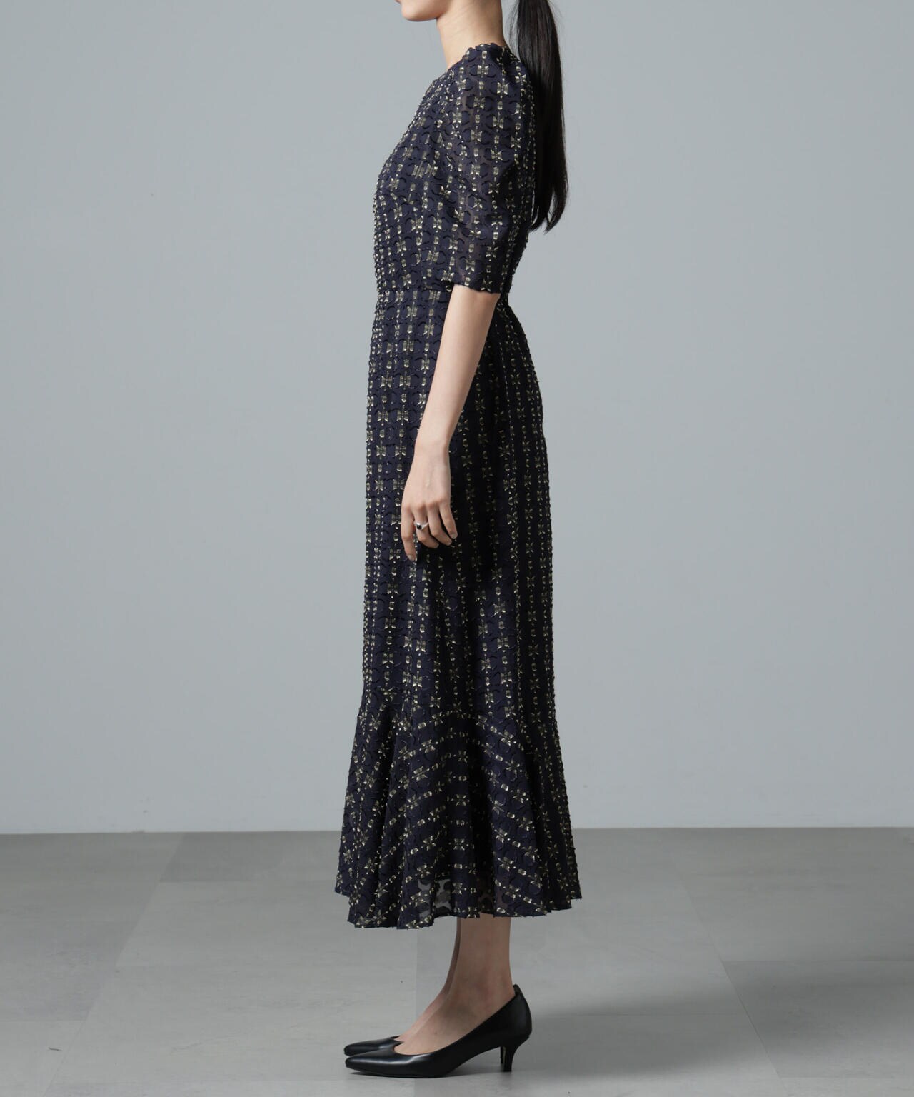 troisiemechaco/カットジャガードワンピース 6715119062