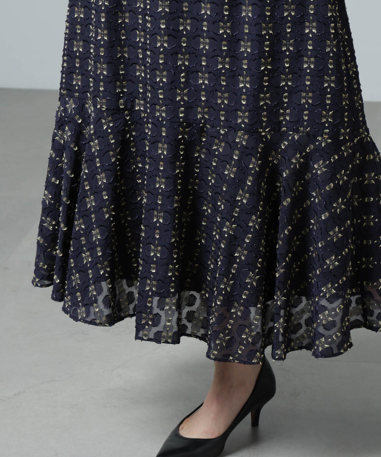 troisiemechaco/カットジャガードワンピース 6715119062