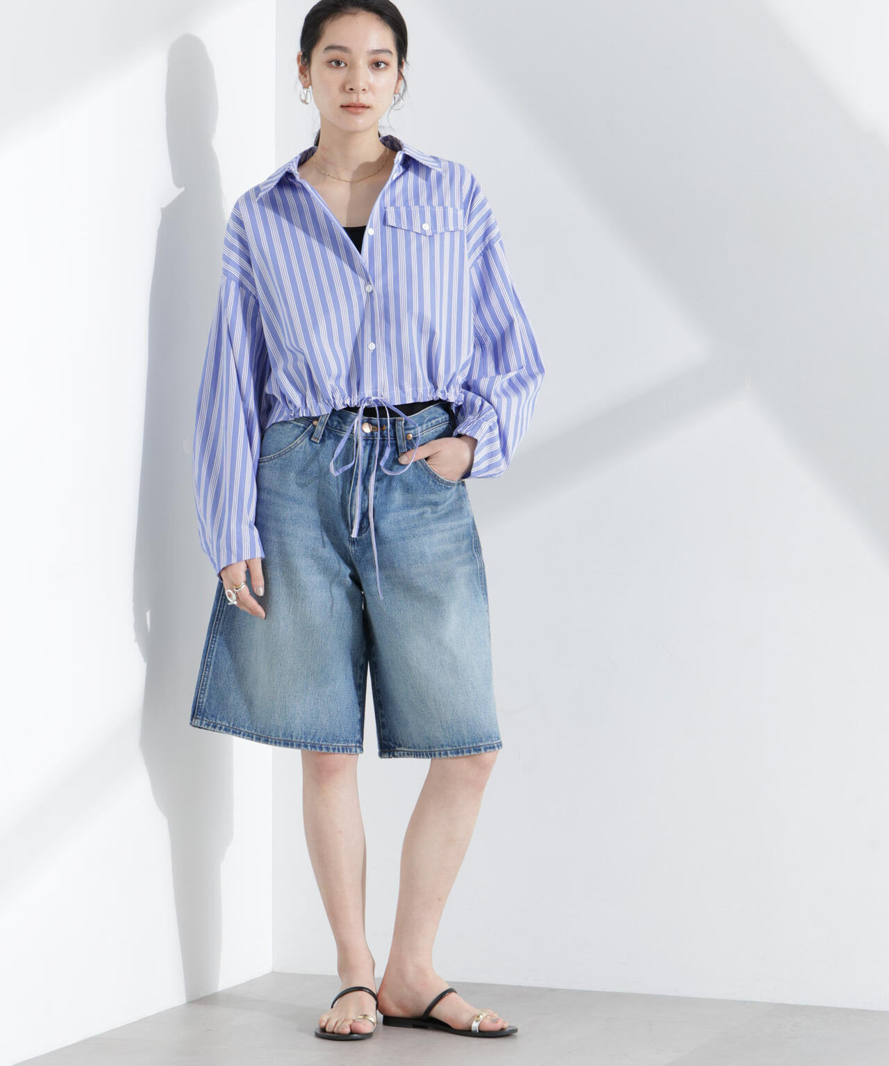 BAUM UND PFERDGARTEN/Cotton Shirting シャツ 6715120031
