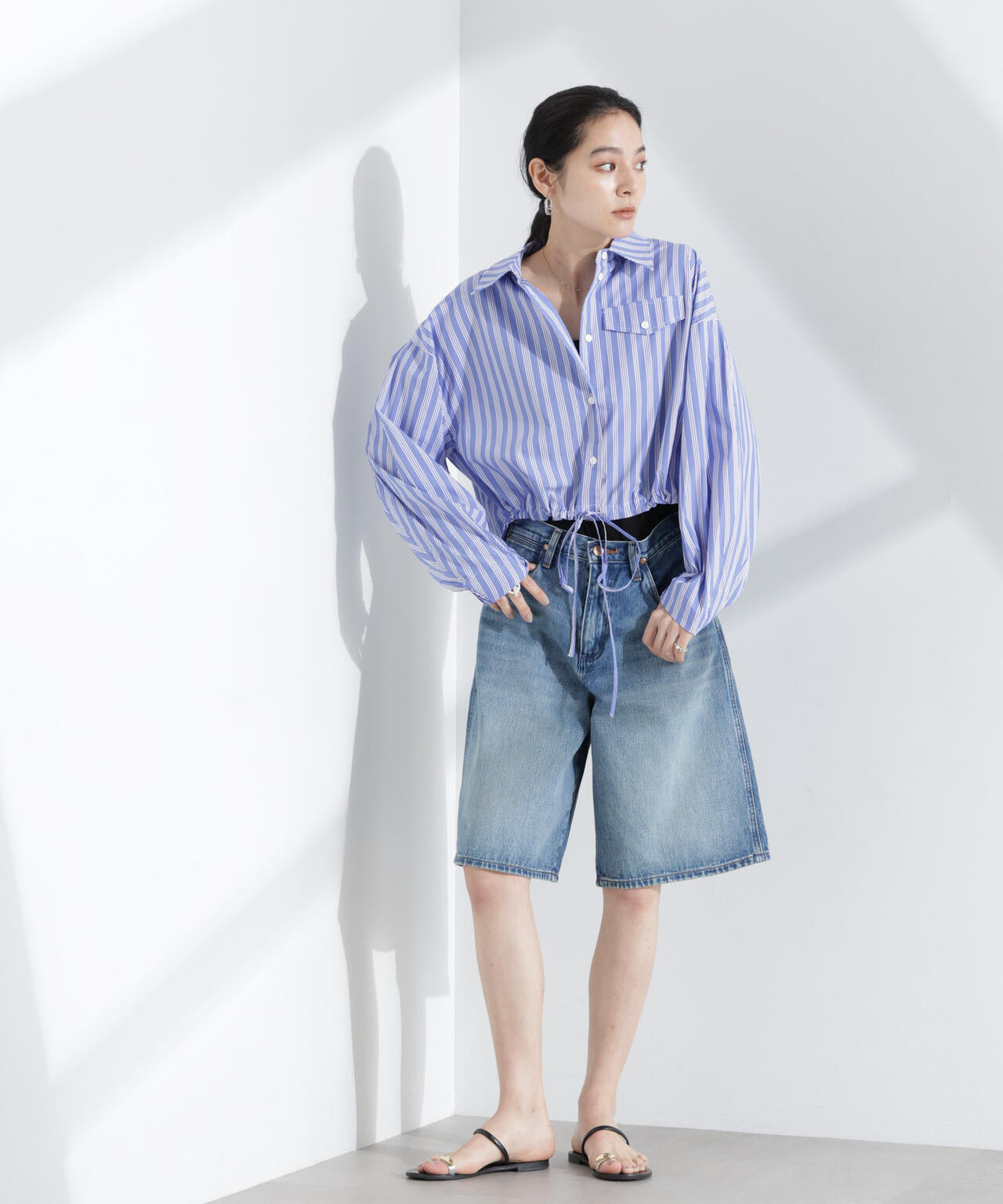 BAUM UND PFERDGARTEN/Cotton Shirting シャツ 6715120031