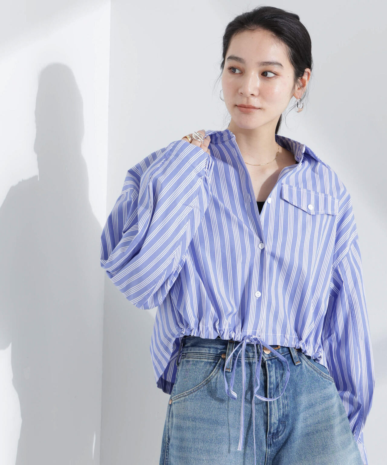 BAUM UND PFERDGARTEN/Cotton Shirting シャツ 6715120031