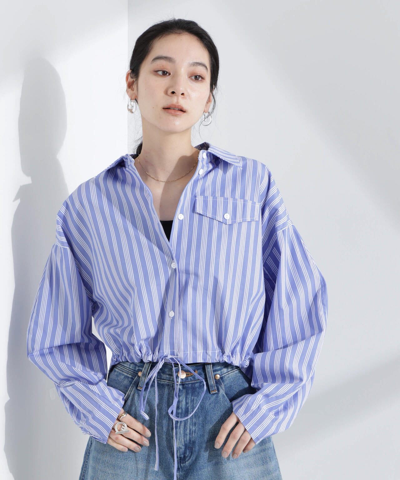 BAUM UND PFERDGARTEN/Cotton Shirting シャツ 6715120031