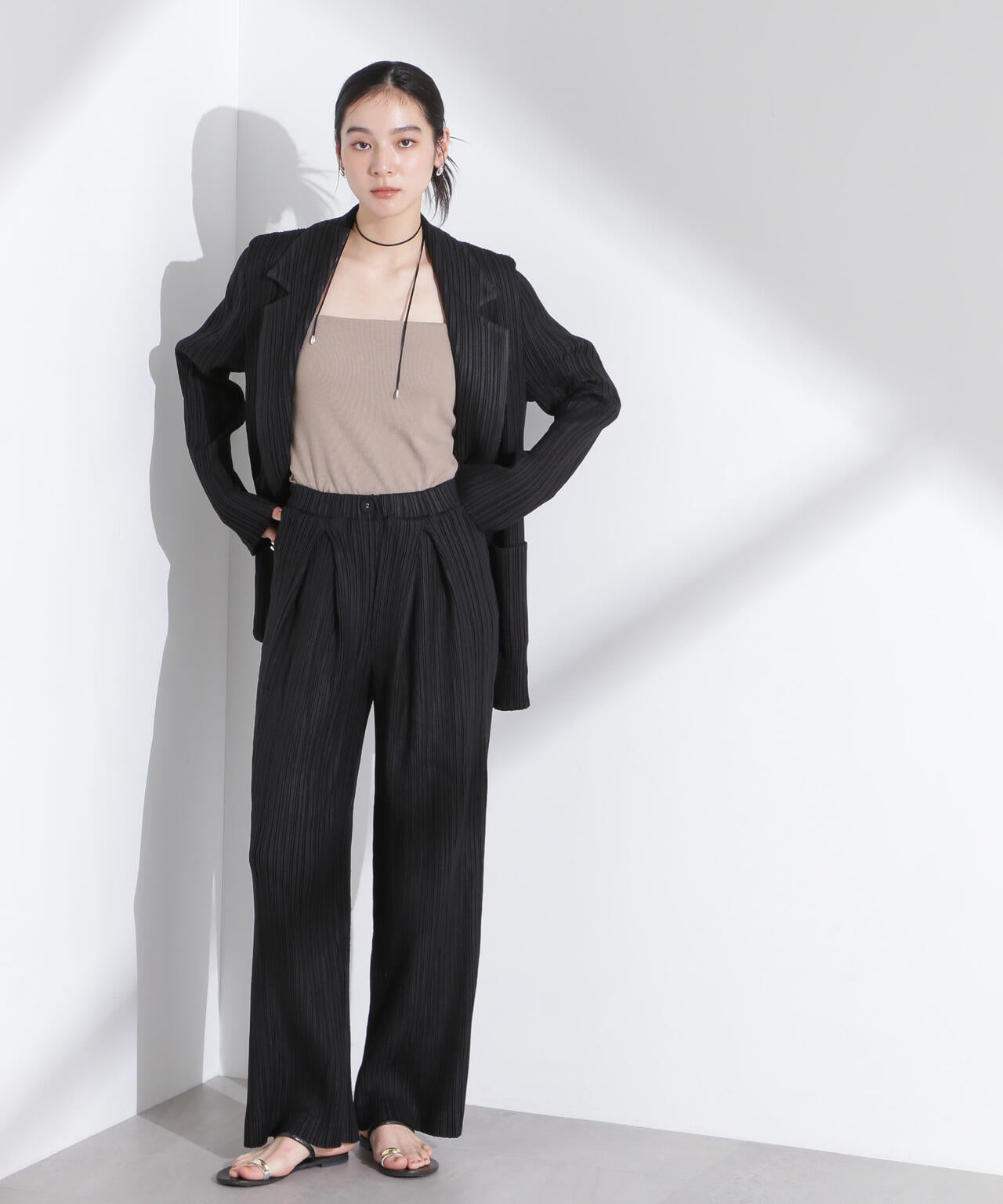 Gongdid Design/Cotto pleated pants（セットアップ可） 6715127047