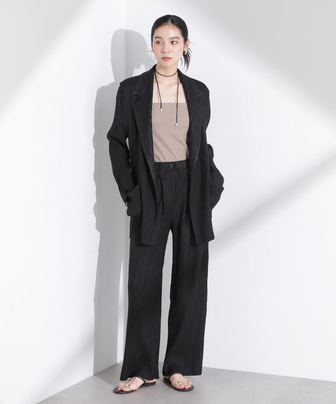 Gongdid Design/Cotto pleated pants（セットアップ可） 6715127047