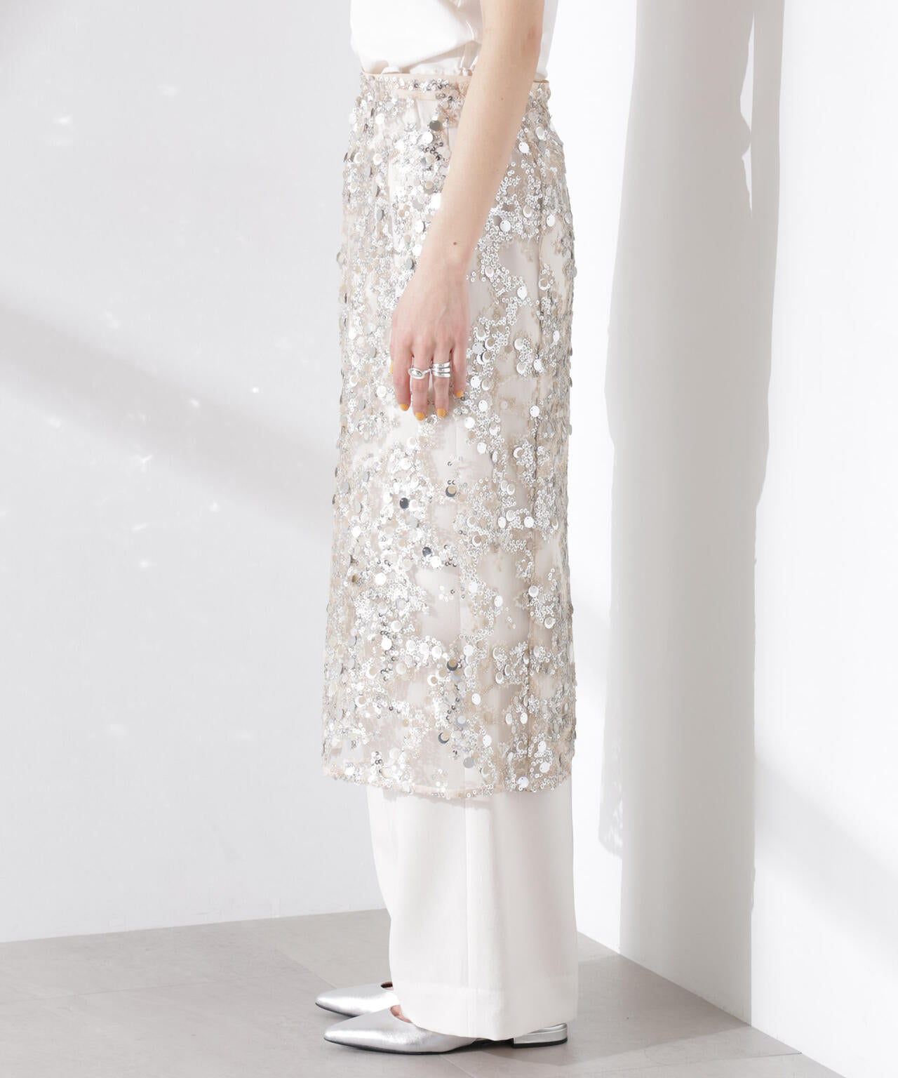 BAUM UND PFERDGARTEN/Sequins スカート（セットアップ可） 6715130011