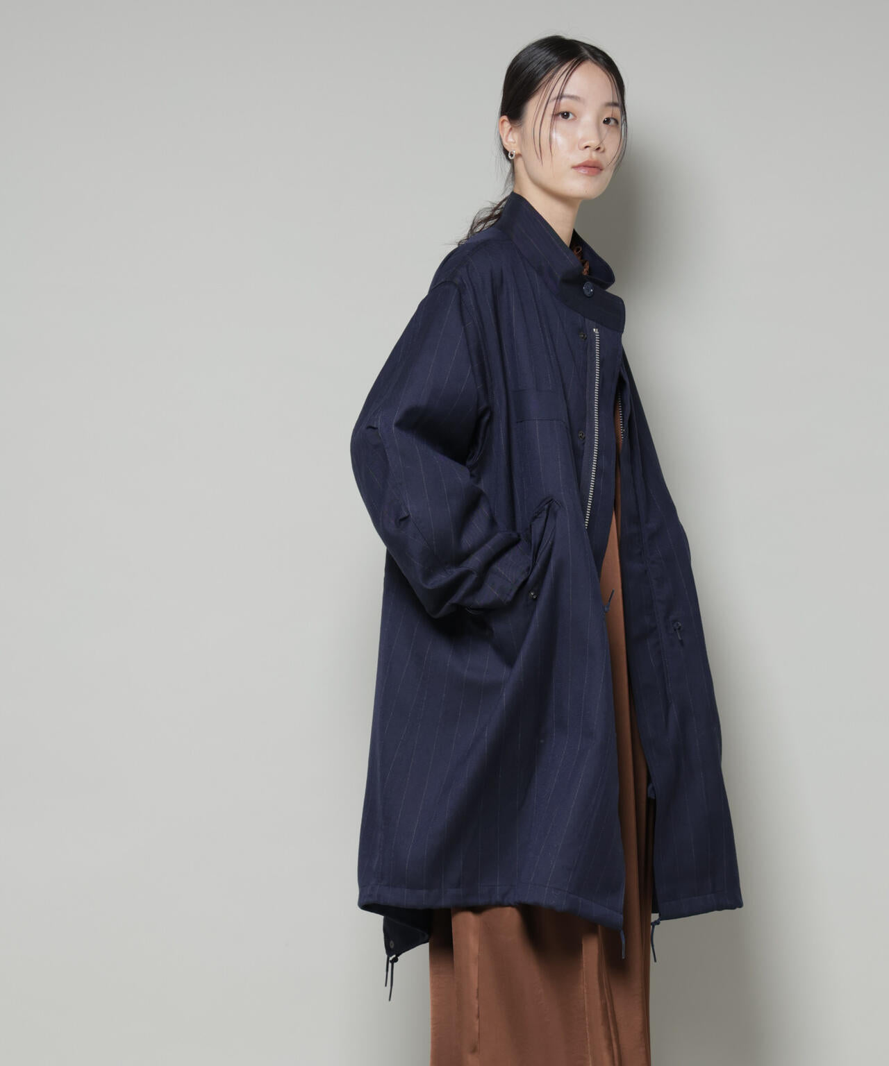 ANTHEM A/STRIPE MILITARY OVER COAT 6715211056