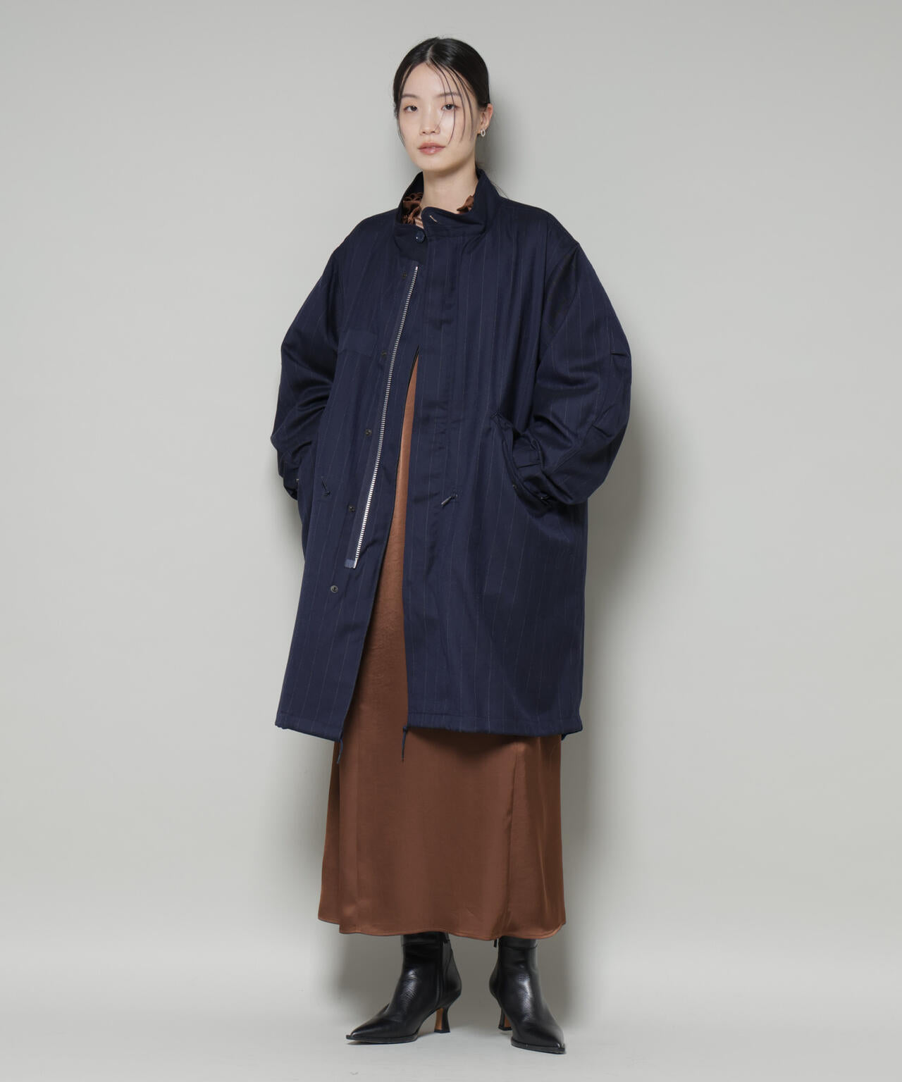 ANTHEM A/STRIPE MILITARY OVER COAT 6715211056