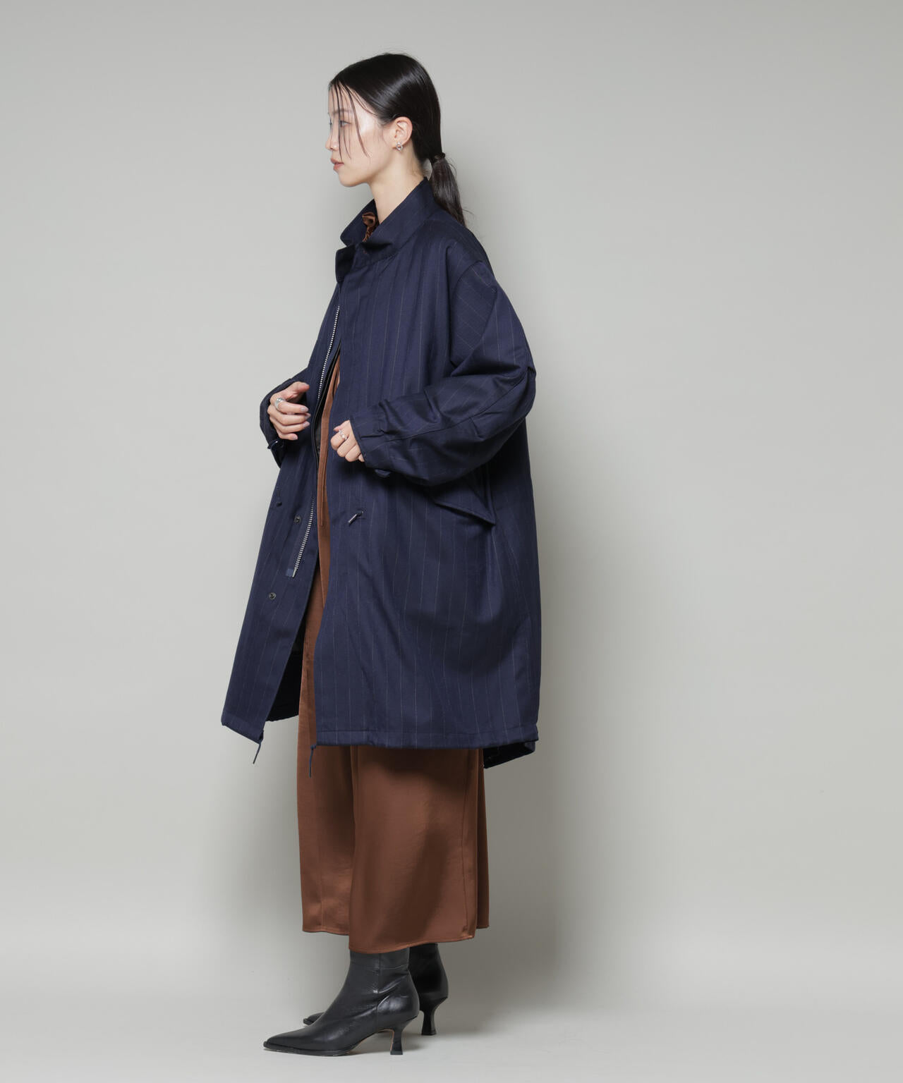 ANTHEM A/STRIPE MILITARY OVER COAT 6715211056