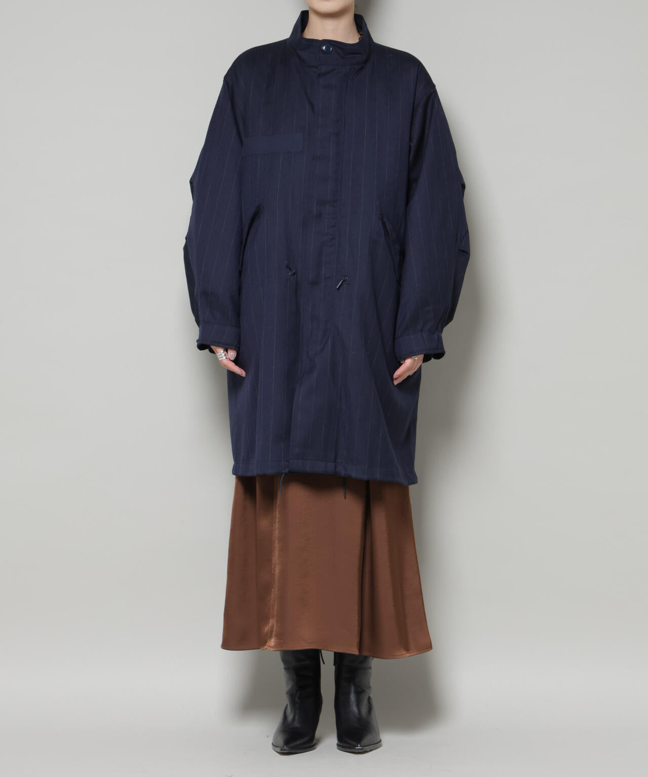 ANTHEM A/STRIPE MILITARY OVER COAT 6715211056