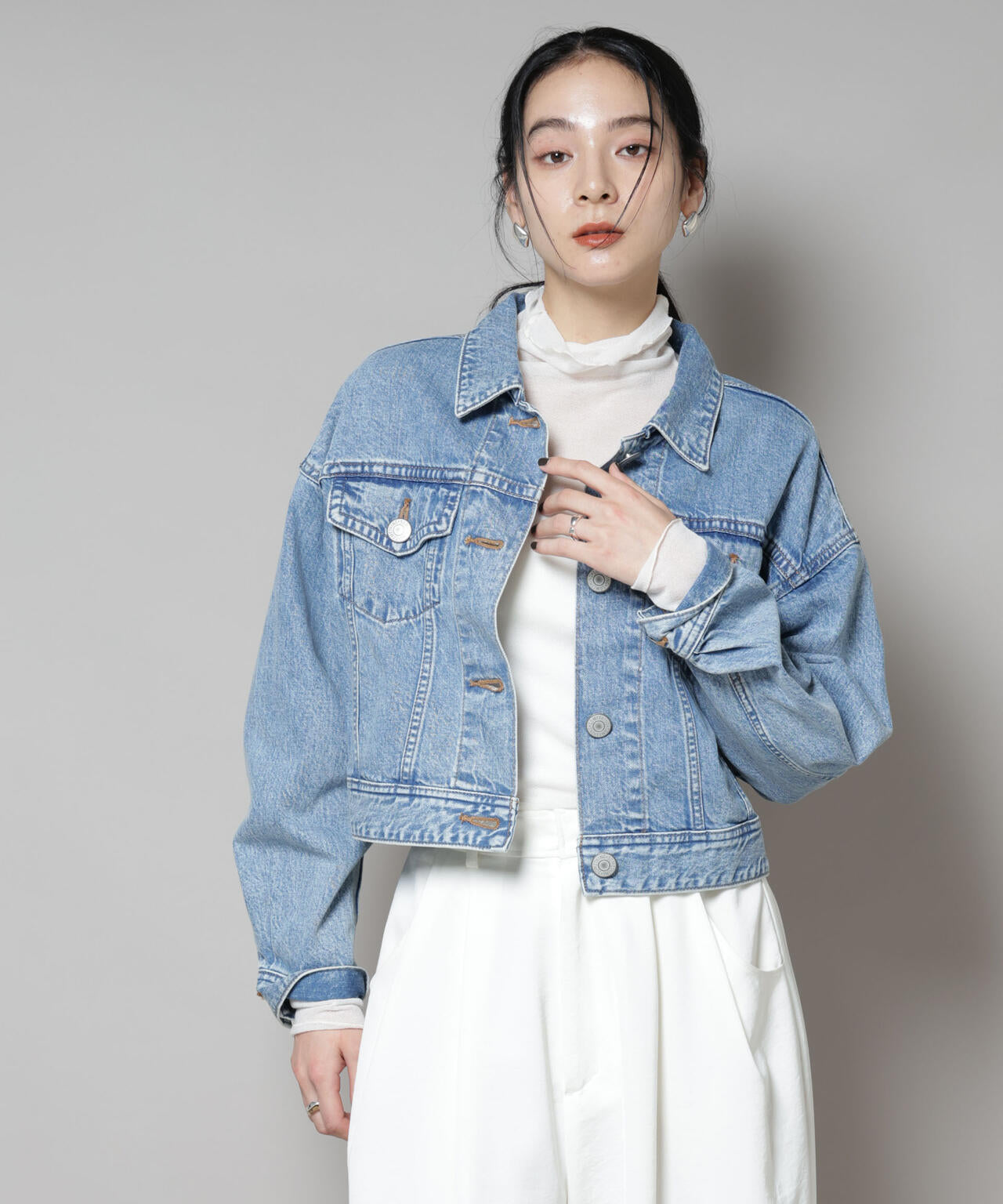SOMETHING/BIG DETAIL DENIM JACKET