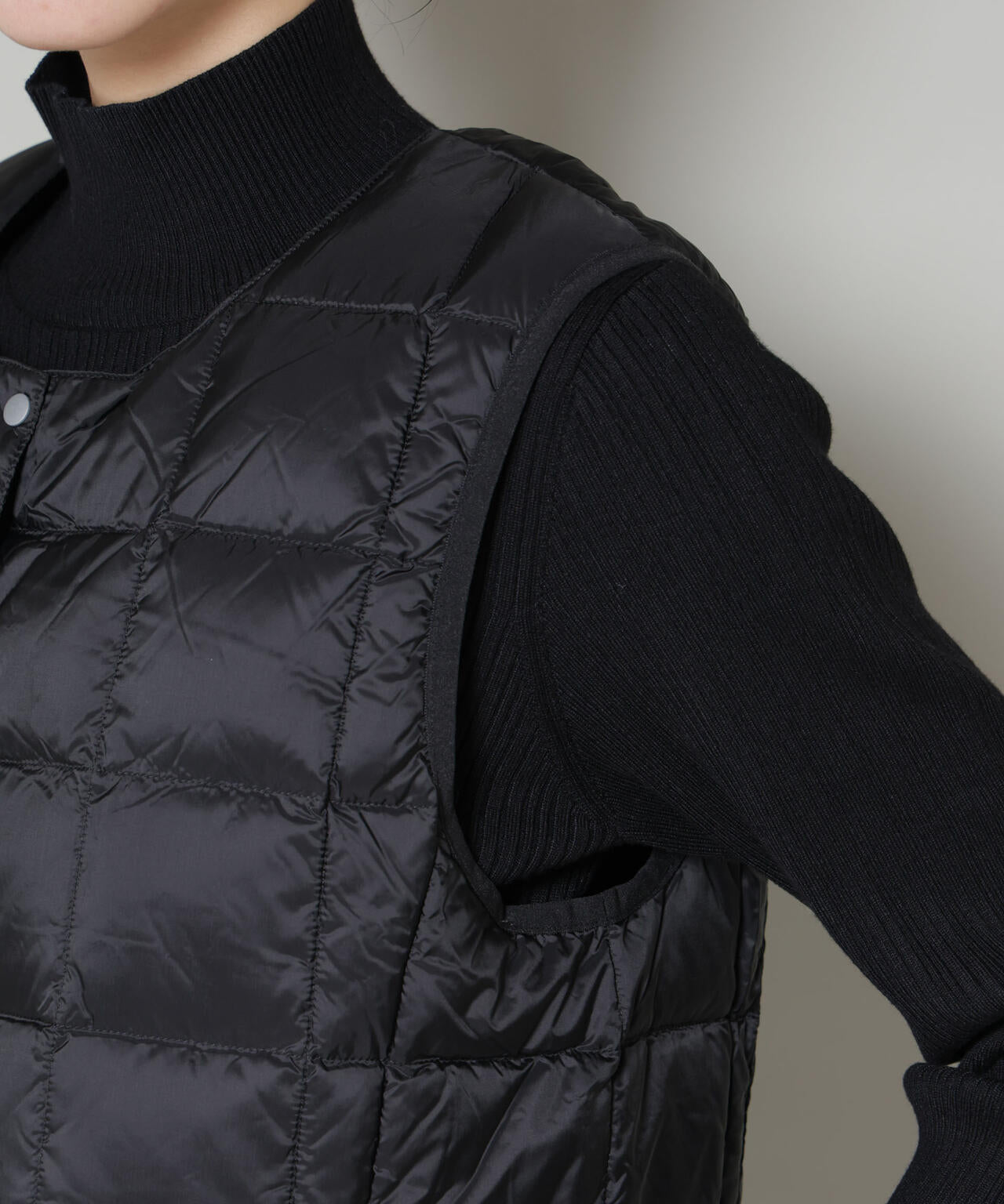 TAION/クルーネックボタンダウンベスト 6715214008