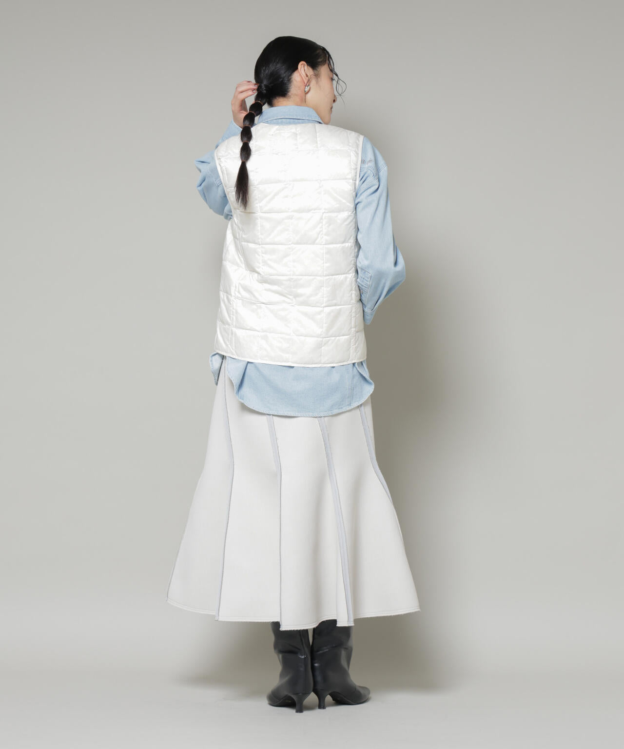 TAION/クルーネックボタンダウンベスト 6715214008