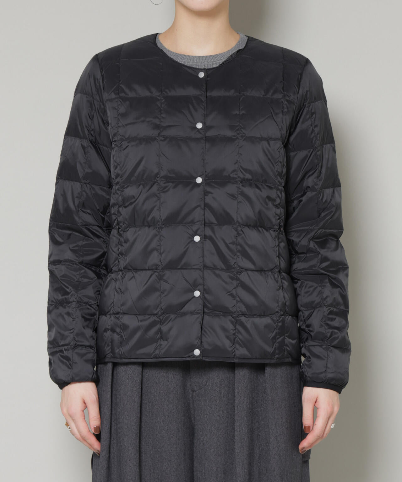 TAION/クルーネックボタンダウンジャケット 6715214009