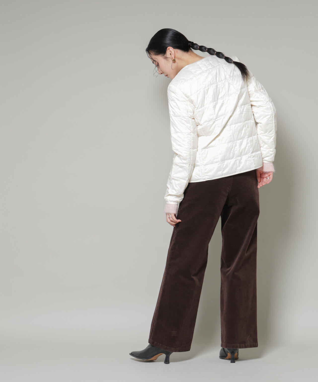 TAION/クルーネックボタンダウンジャケット 6715214009