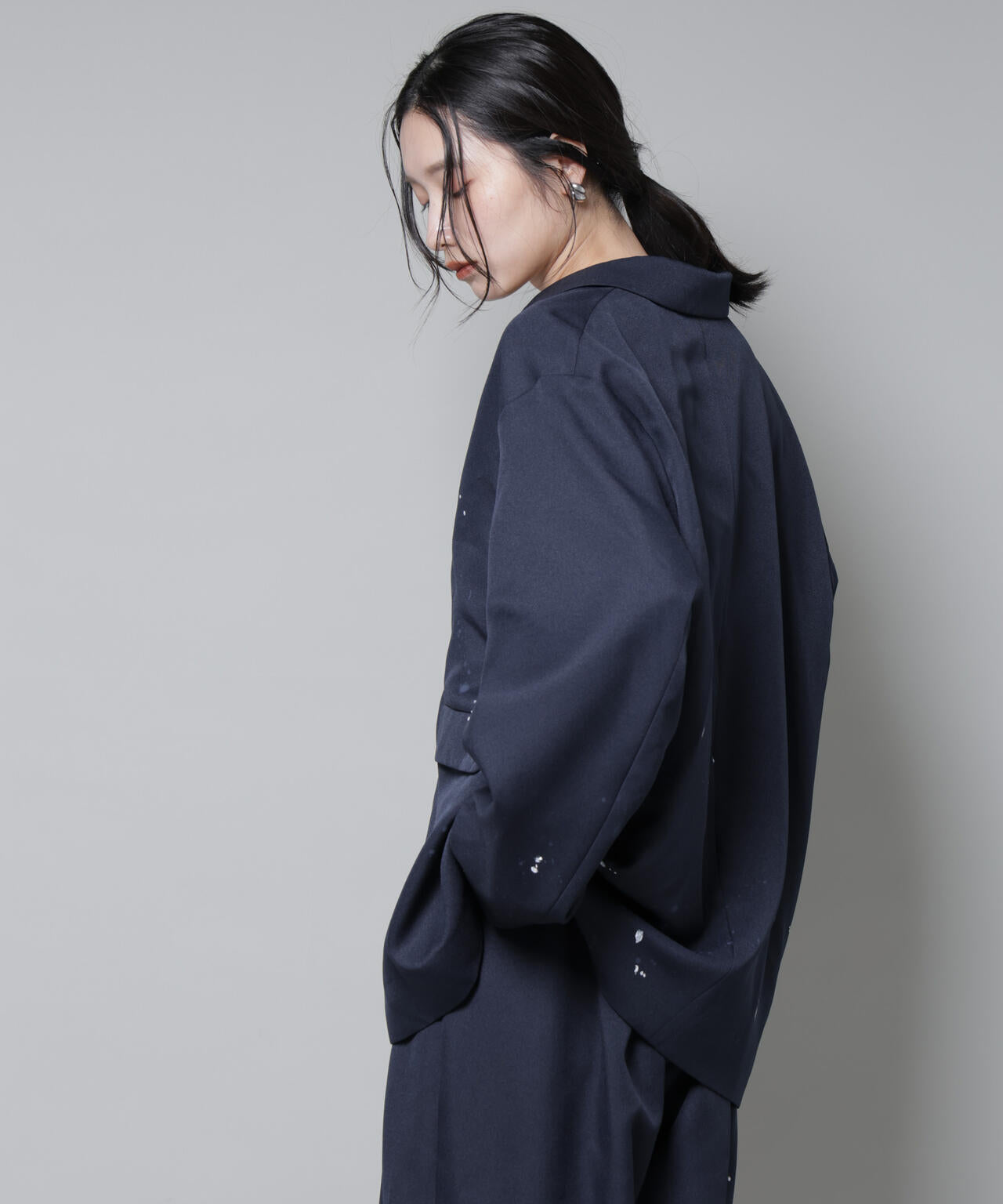 RhodolirioN/Oversized Jacket -Twill Paint(セットアップ可) 6715216012