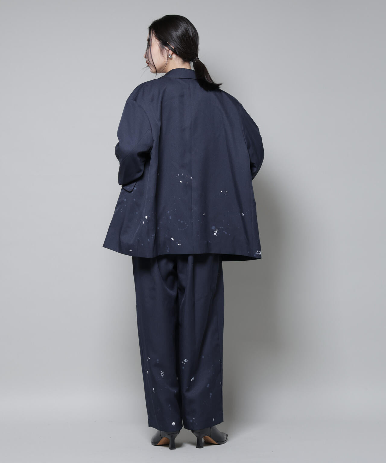 RhodolirioN/Oversized Jacket -Twill Paint(セットアップ可) 6715216012
