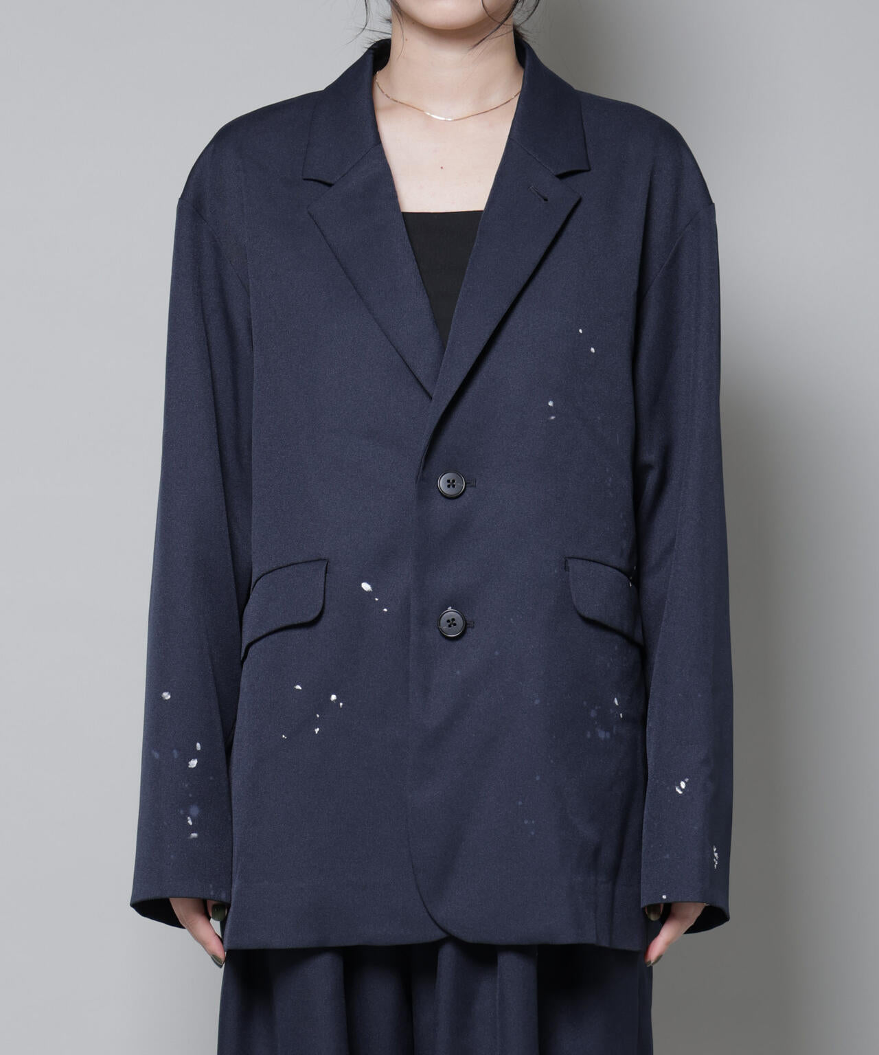 RhodolirioN/Oversized Jacket -Twill Paint(セットアップ可) 6715216012