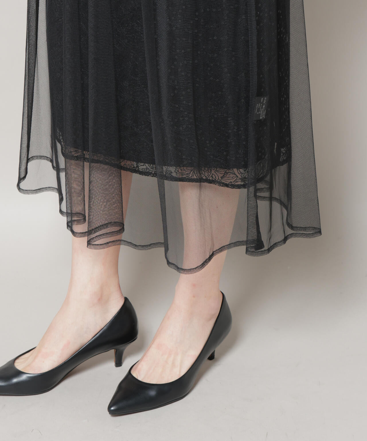 kaene/シアーエプロンレースキャミドレス 6715219051