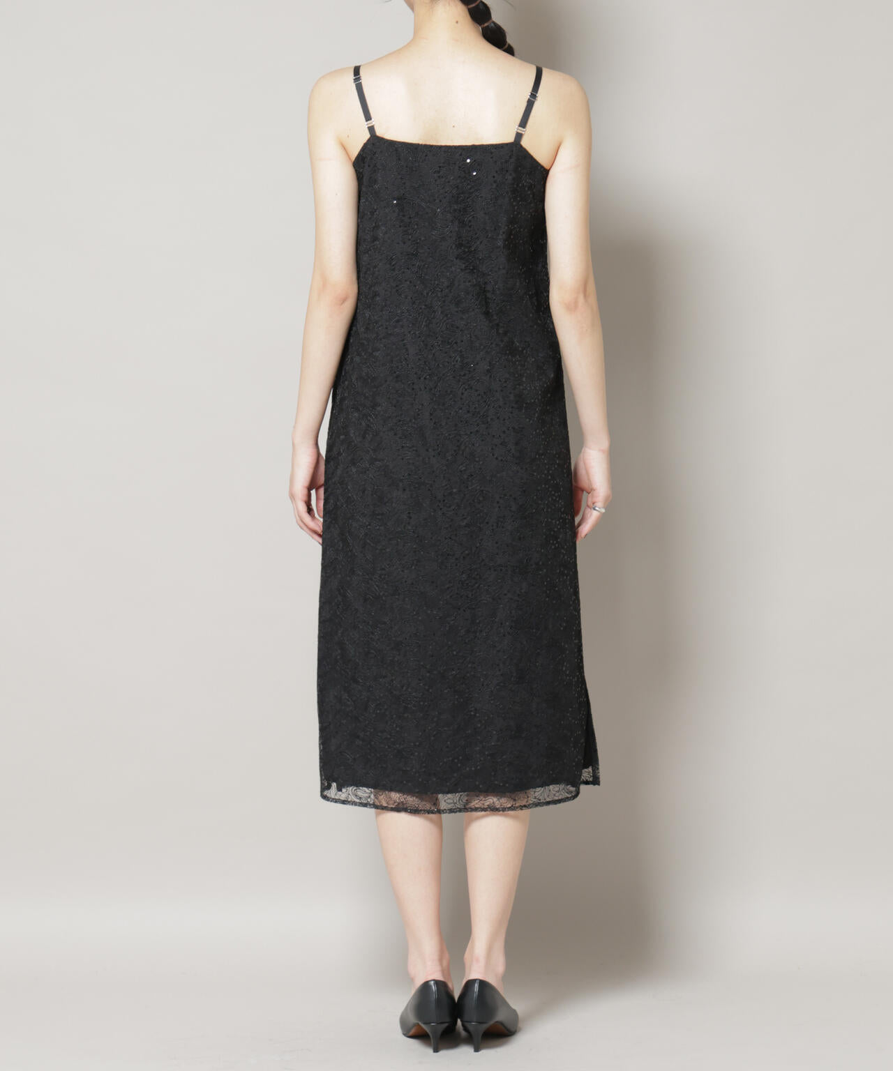 kaene/シアーエプロンレースキャミドレス 6715219051